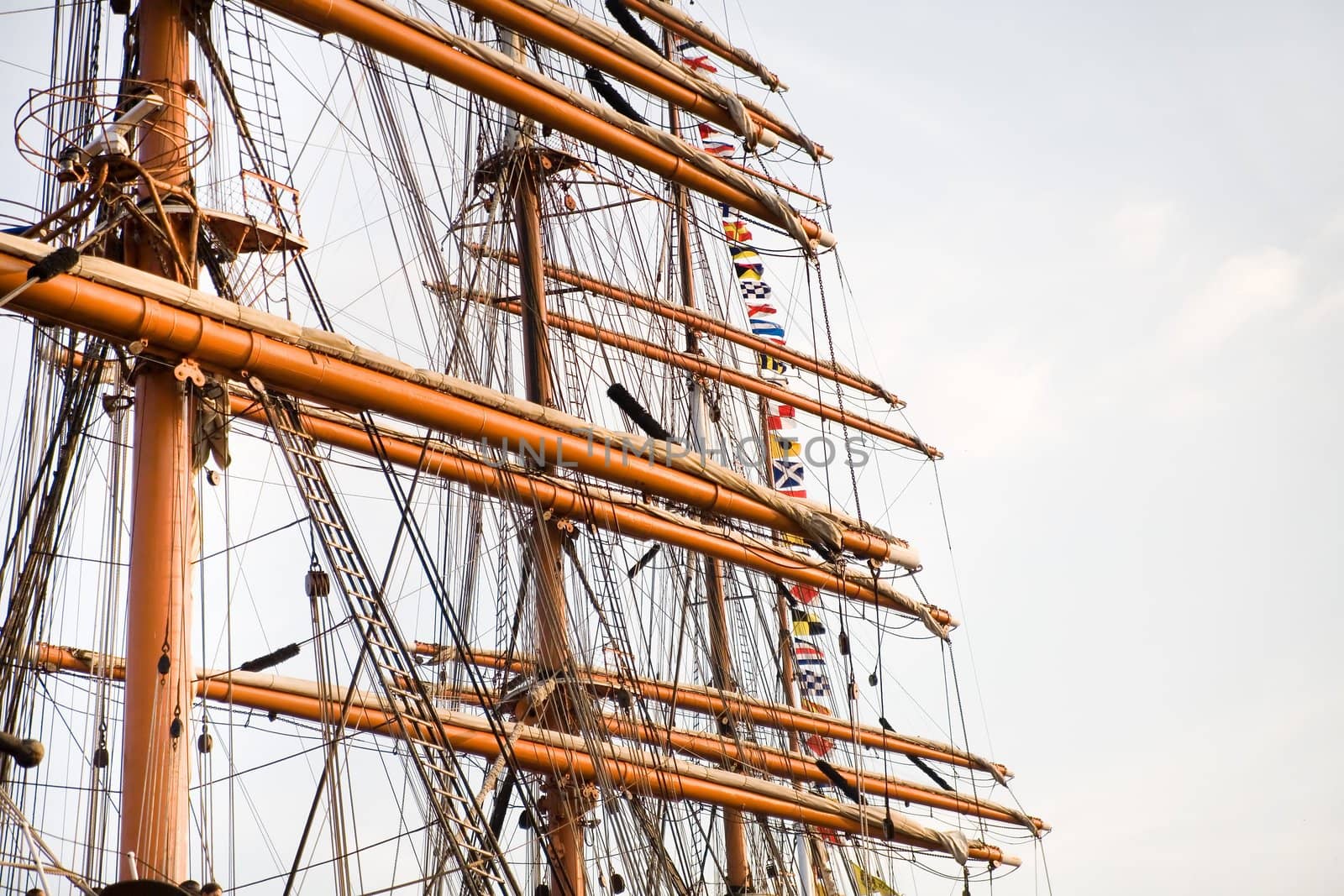 rigging of big sailing ship - photo taken in Szczecin during Tall Ships' Races 2007