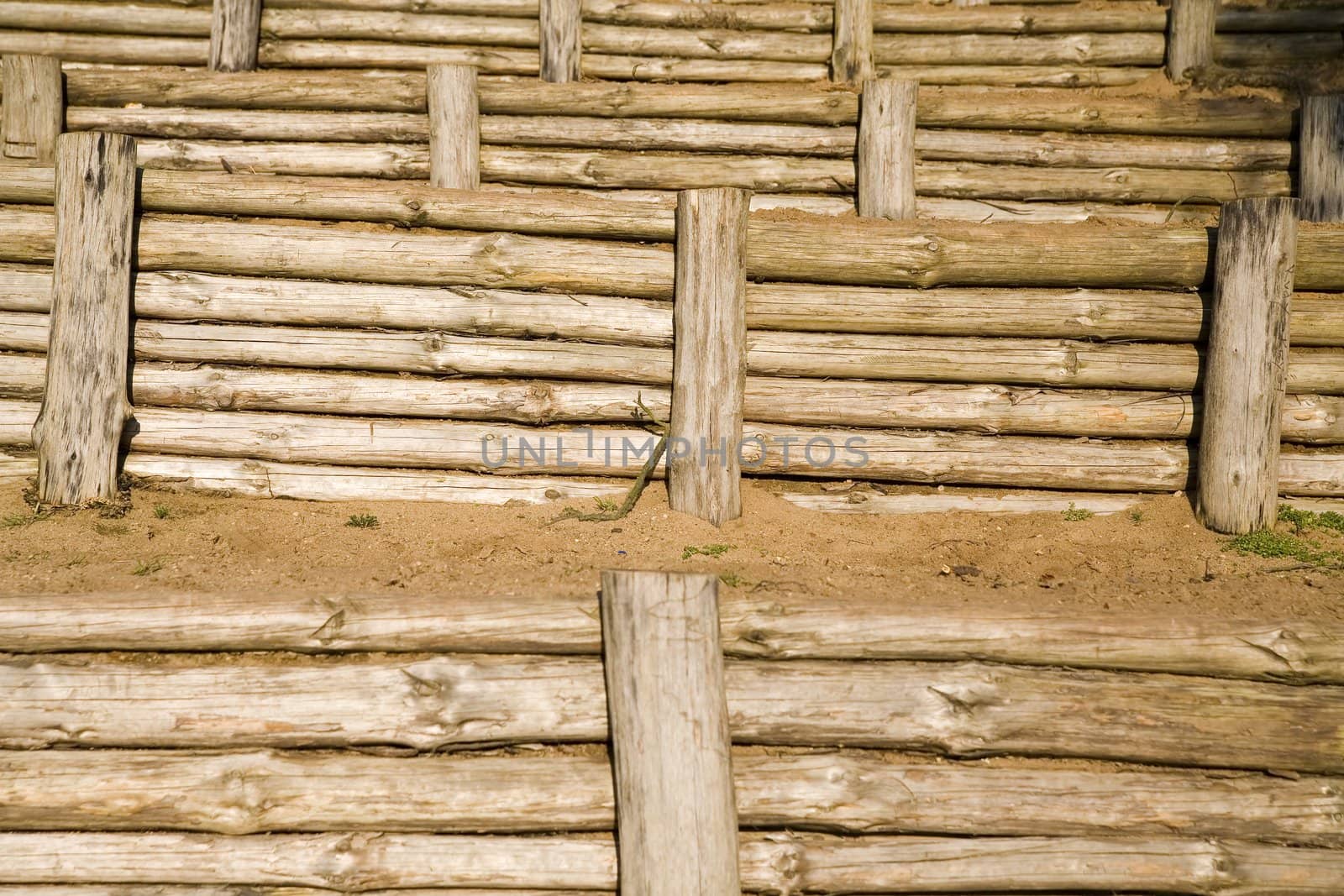 wooden bars - used as a protection against lowering the ground