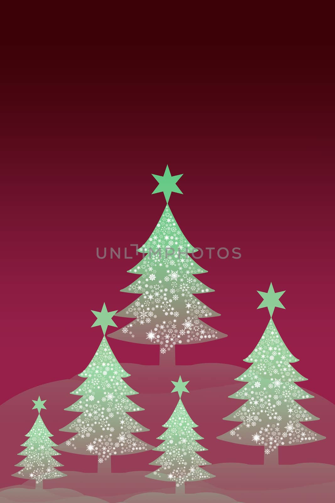 Christmas tree on purple background by pixbox77