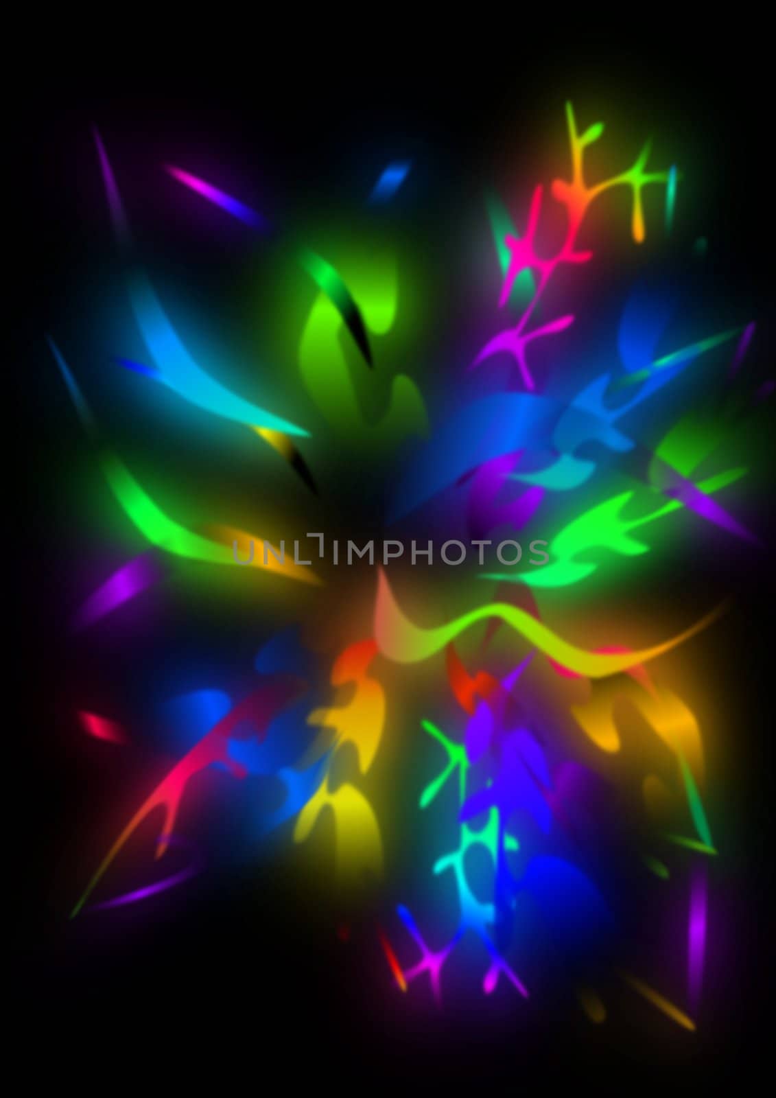 A vector image of an abstract explosion of color.