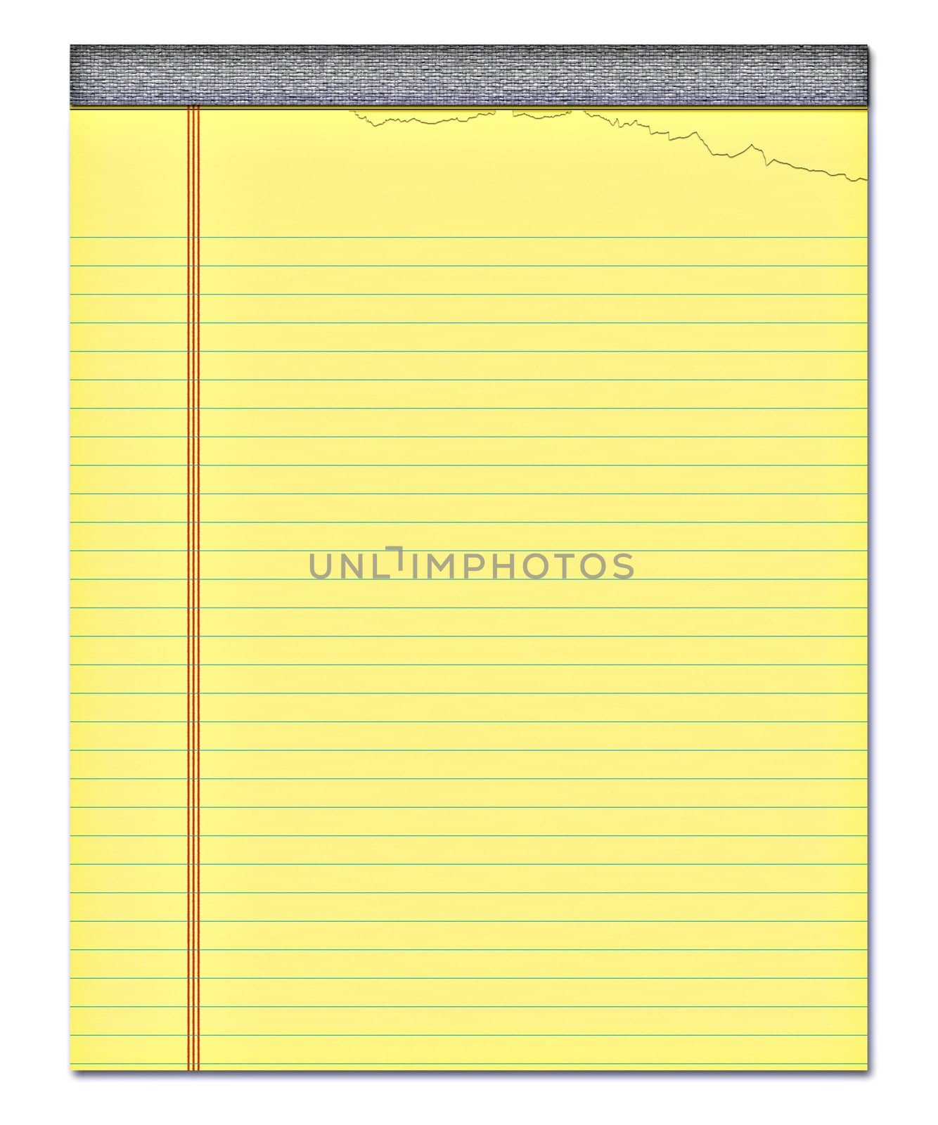 nice image of a yellow notepad with a page torn off