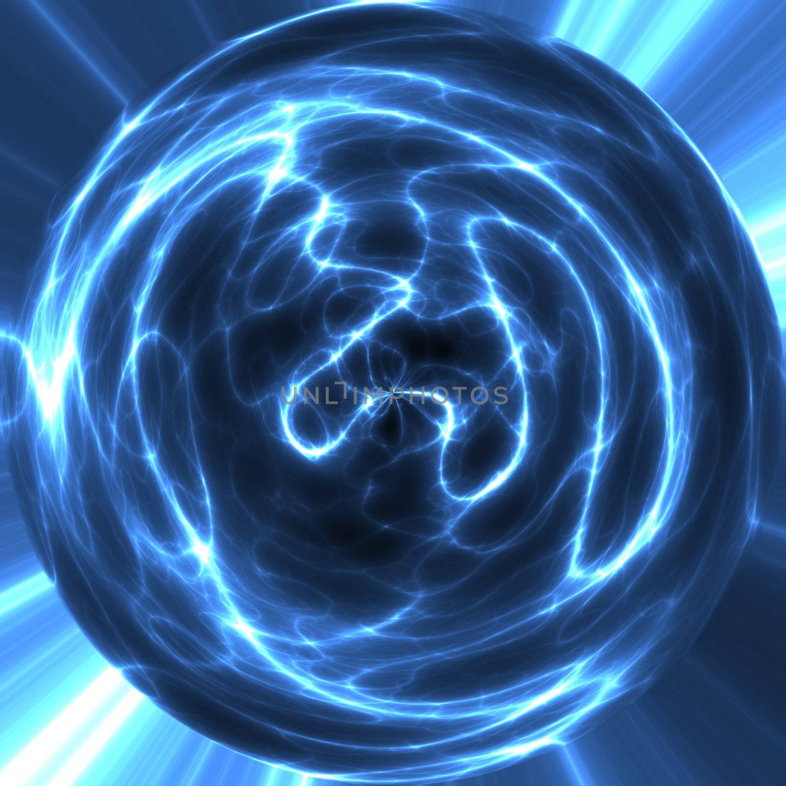 large abstract image of electricity or lightning ball or orb