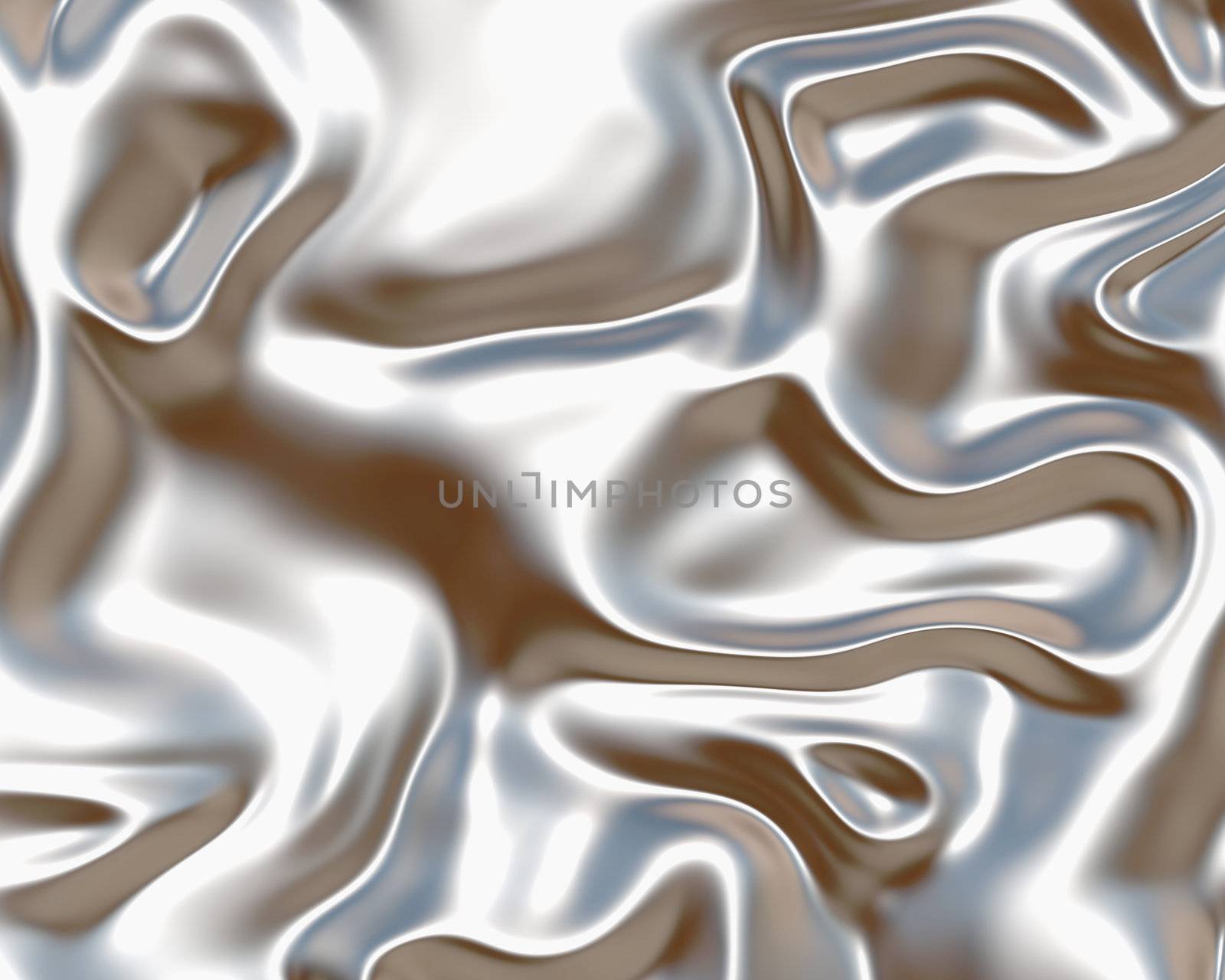 image of luxurious flowing silk or satin fabric in silver