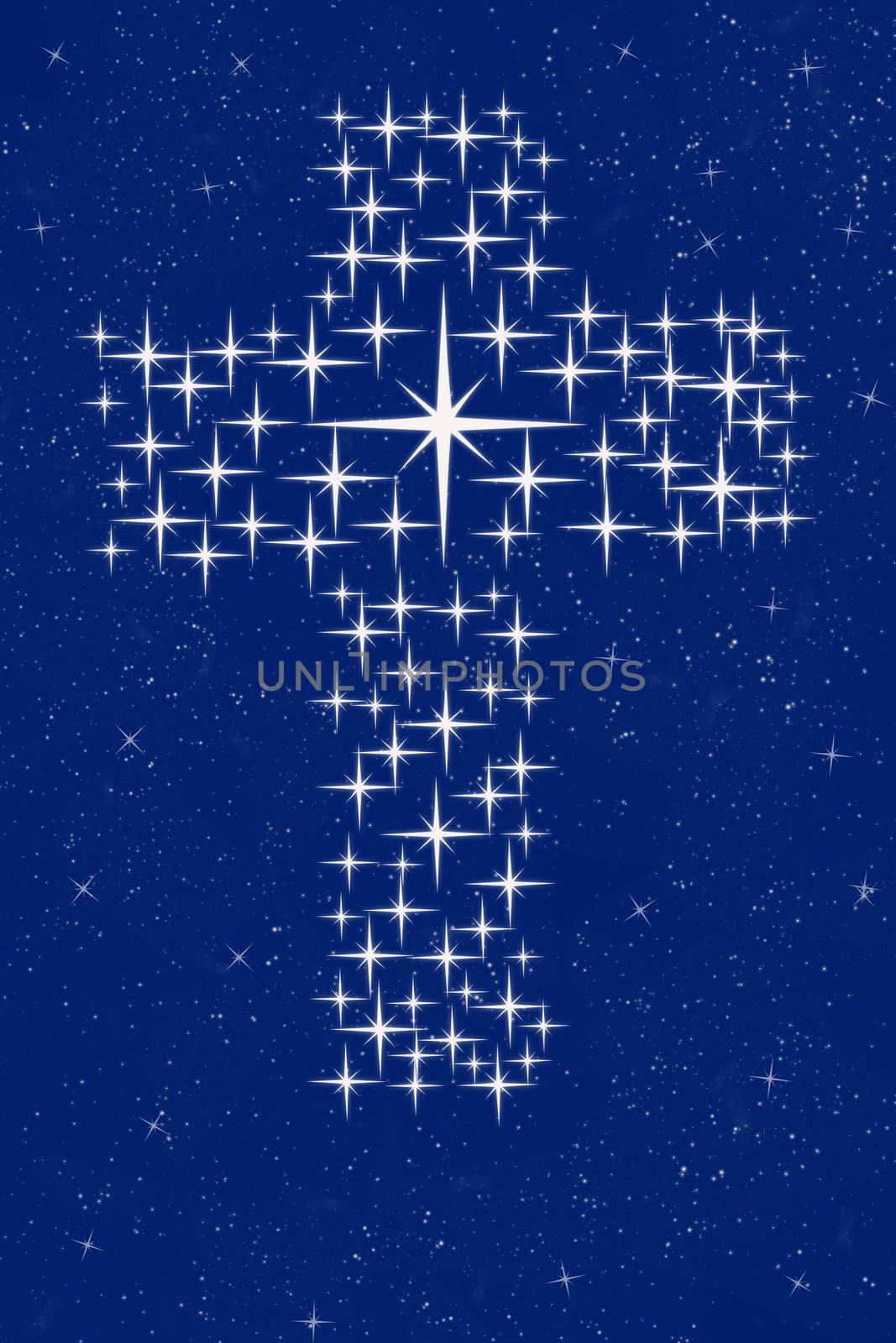 christian cross in stars by clearviewstock