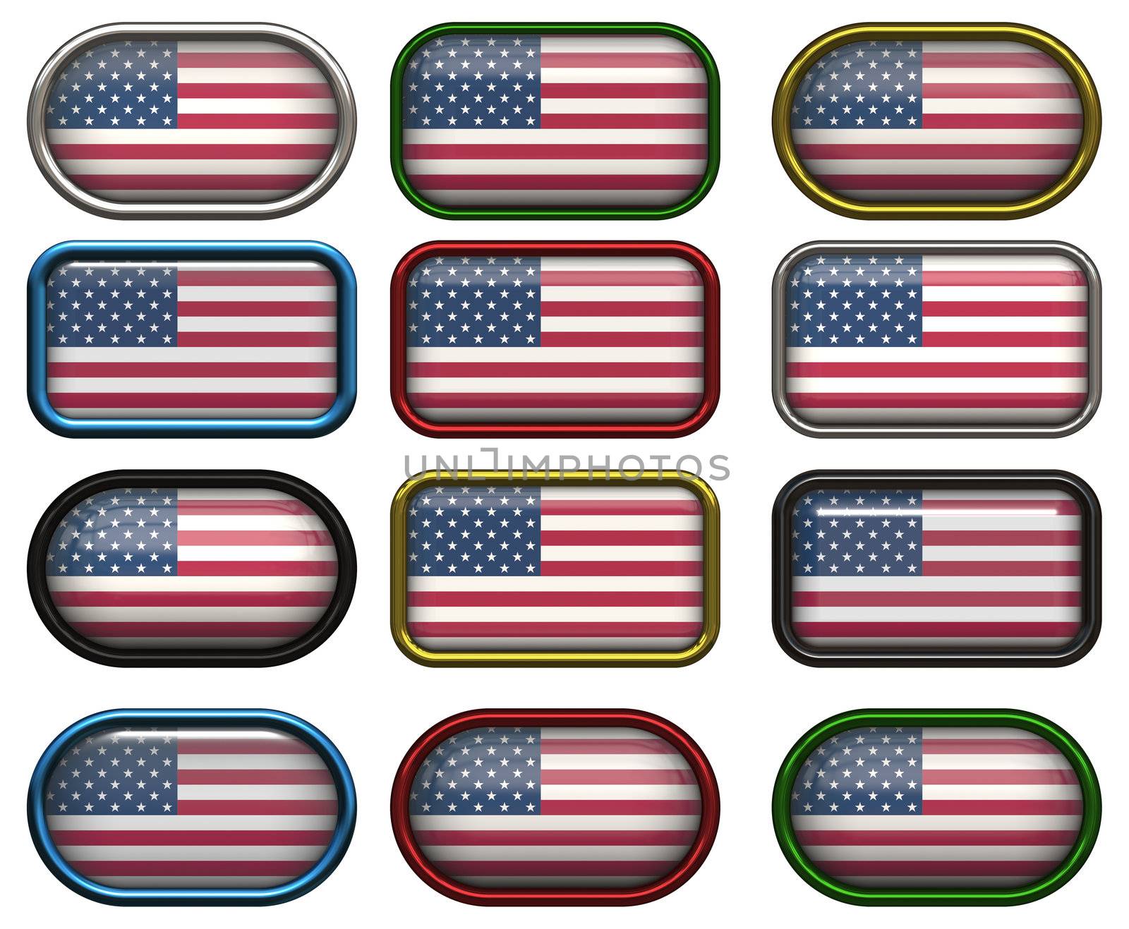 twelve Great buttons of the Flag of the United States