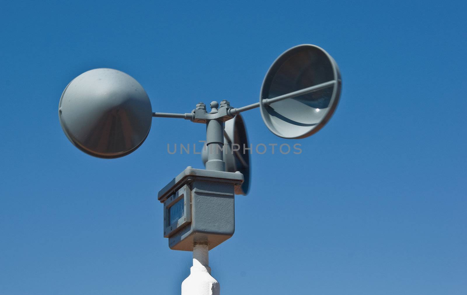 a weather station wind speed measuring device