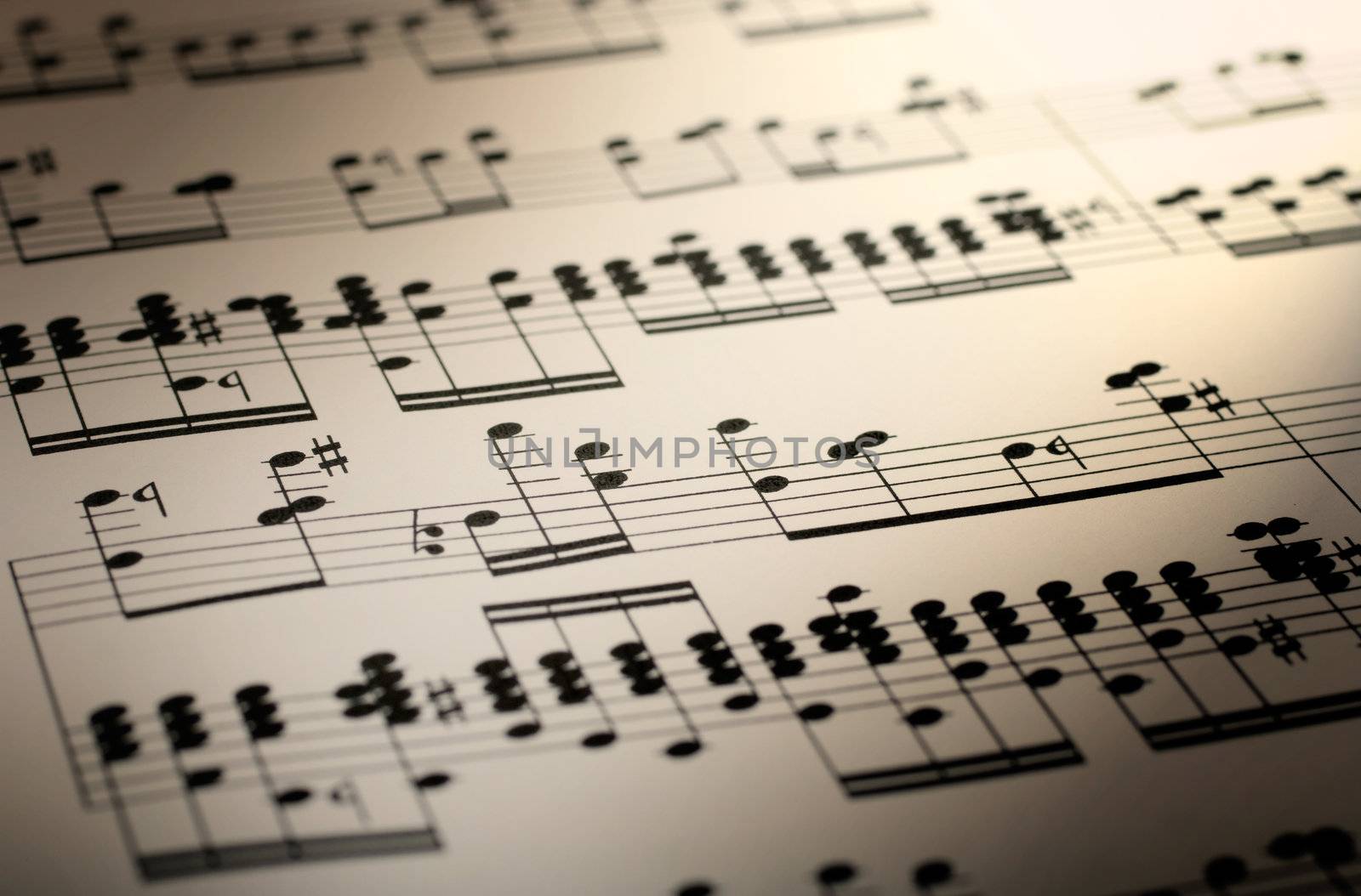 great image of music notes composition on paper