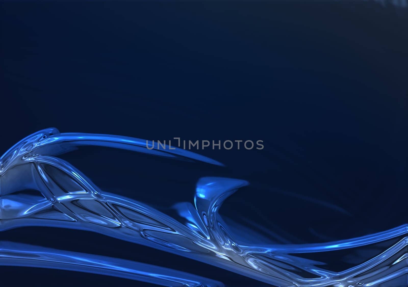 nice background image of lined colour and swirls in blue liquid chrome