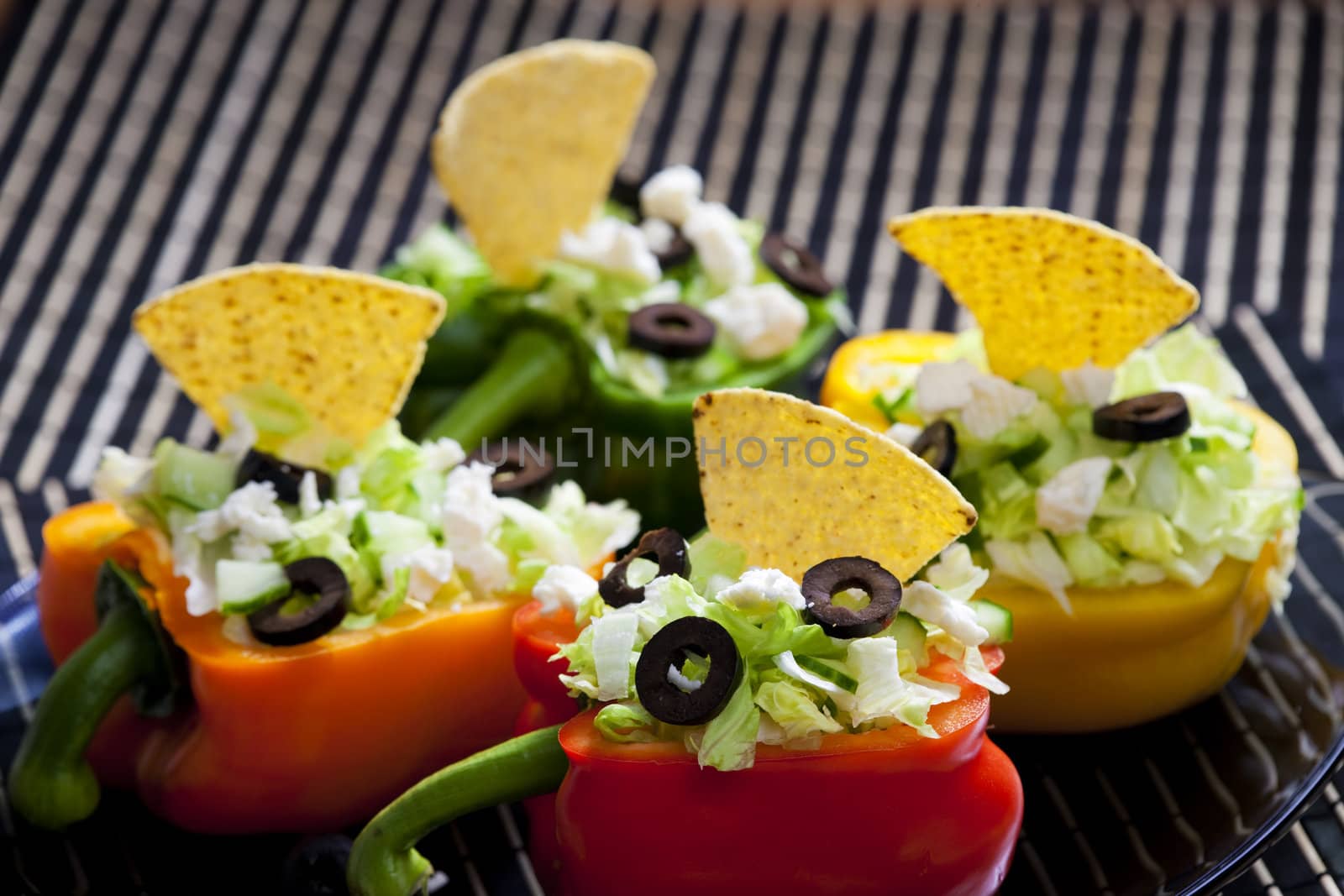 peppers filled with salad