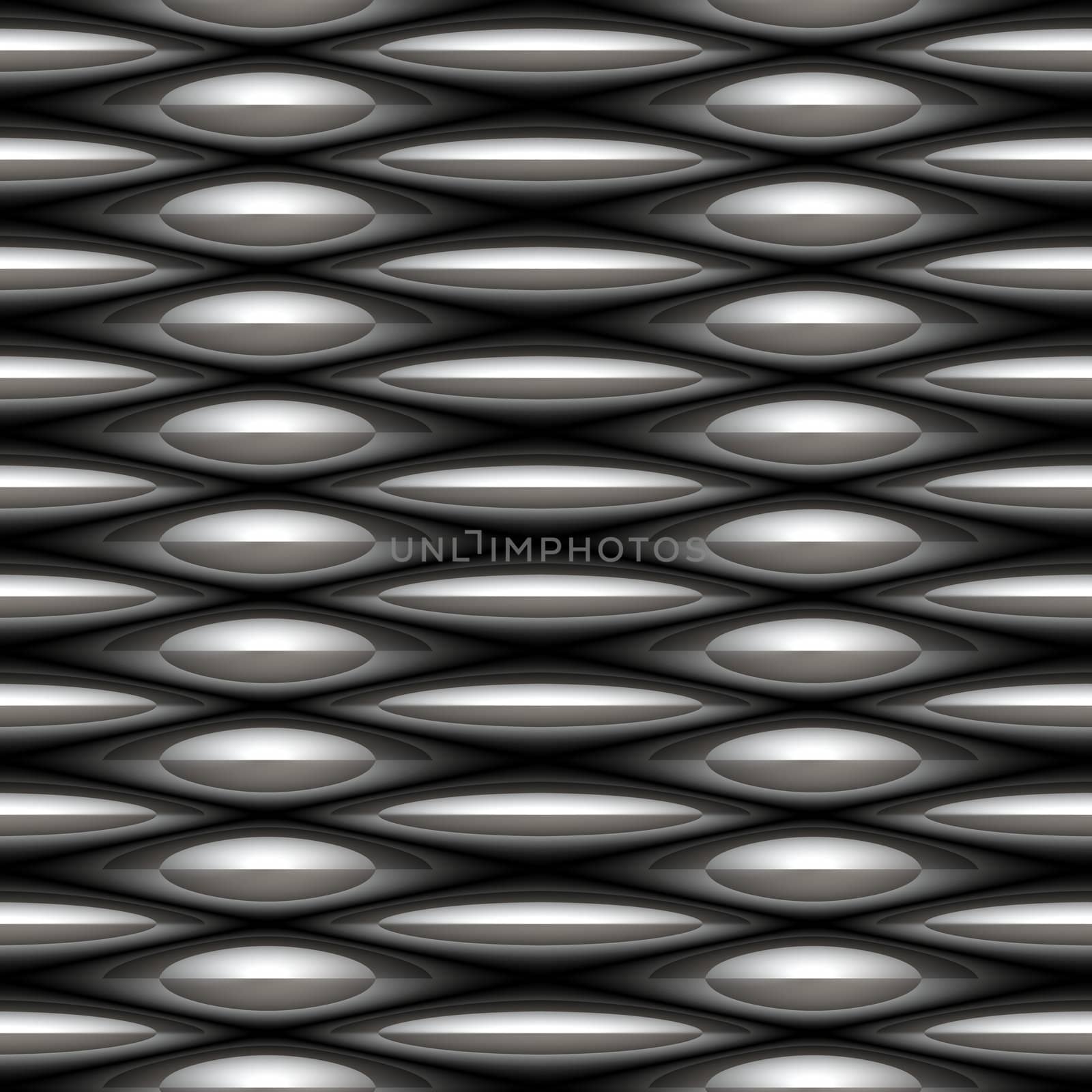 a large image of silver or chrome chain link mesh 