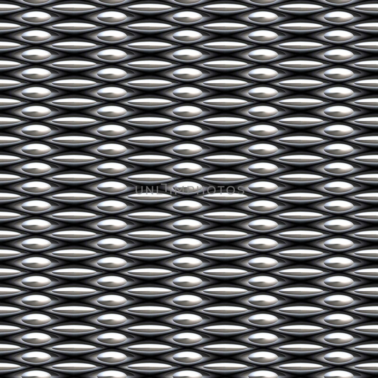 a large image of silver or chrome chain link mesh 