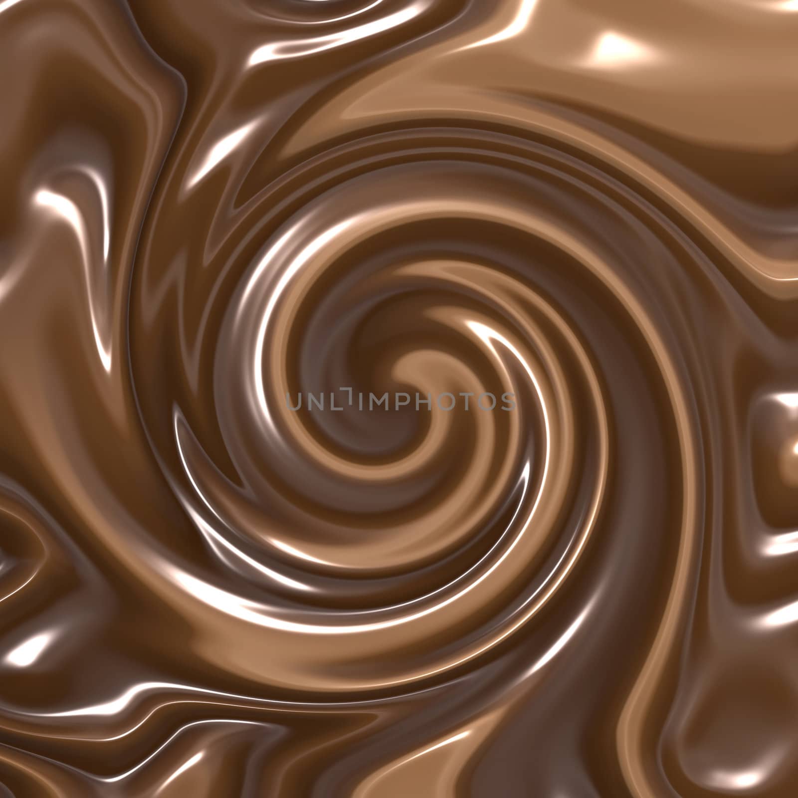 delicious swirling melted dark and milk chocolate