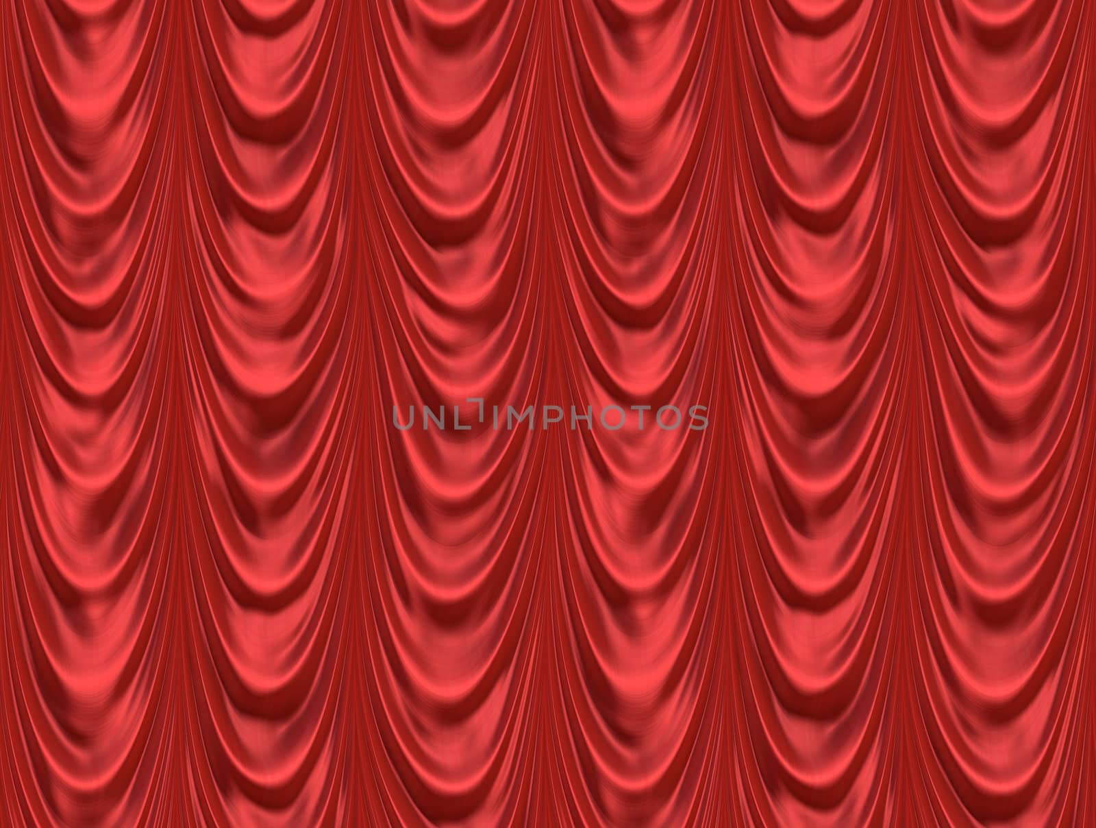 luxurious red velvet curtains such as on a stage or theatre
