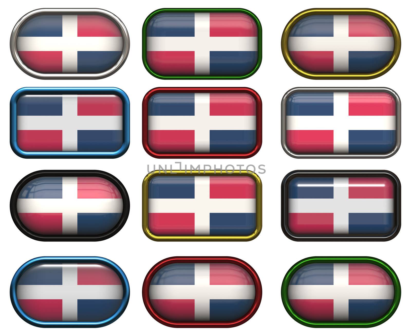 twelve buttons of the  Flag of dominican republic