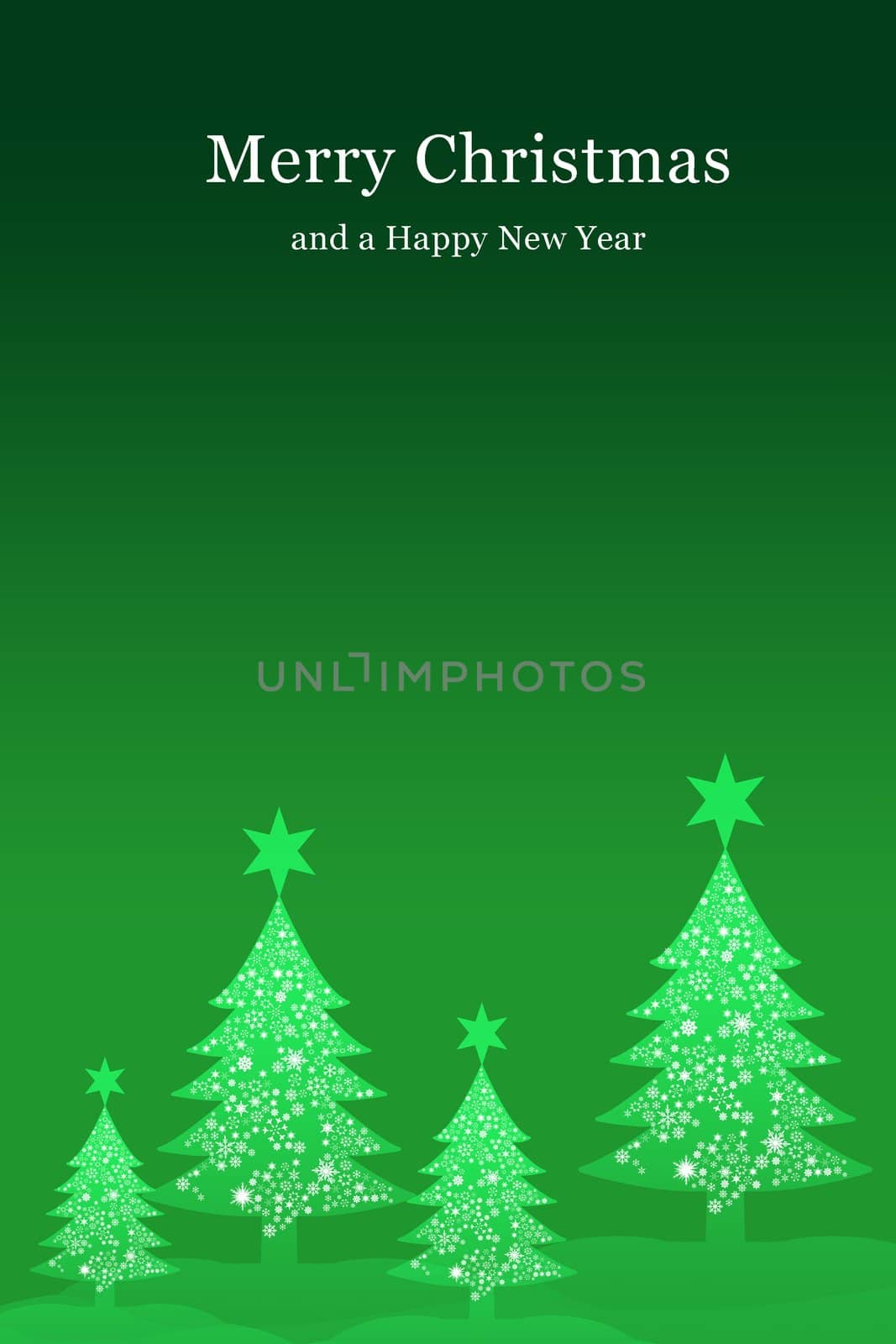 Green christmas tree with night background by pixbox77