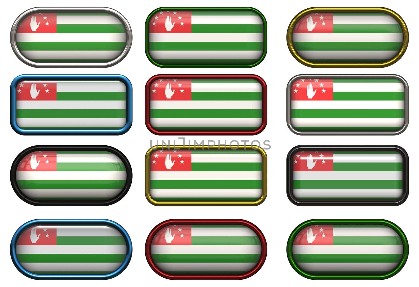 twelve buttons of the Flag of Abkhazia