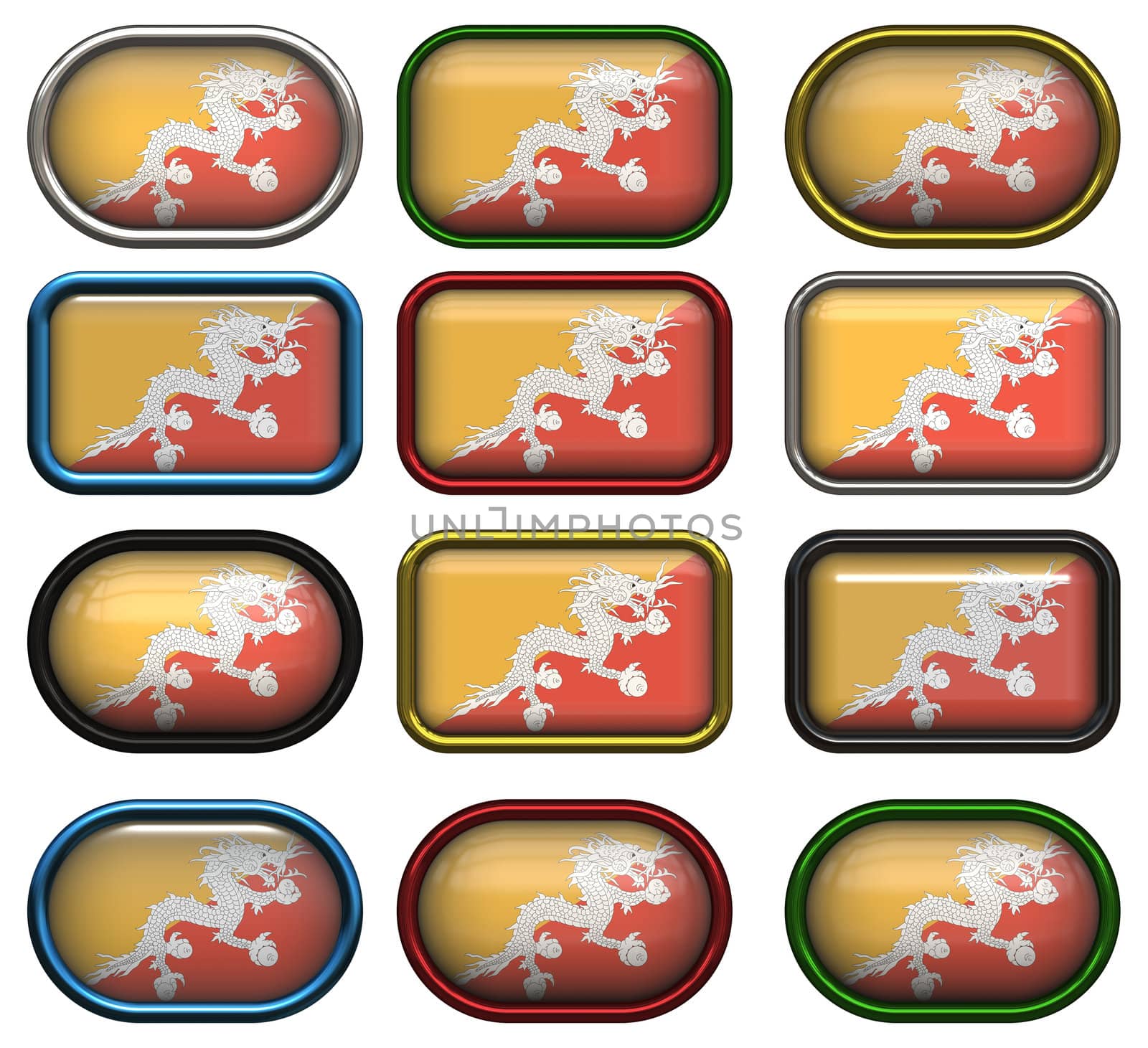 twelve buttons of the  Flag of bhutan