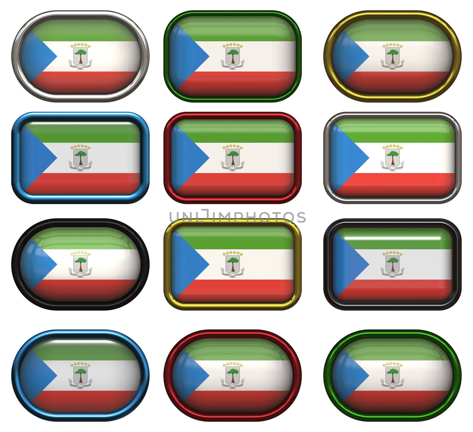 twelve buttons of the  Flag of Equatorial Guinea