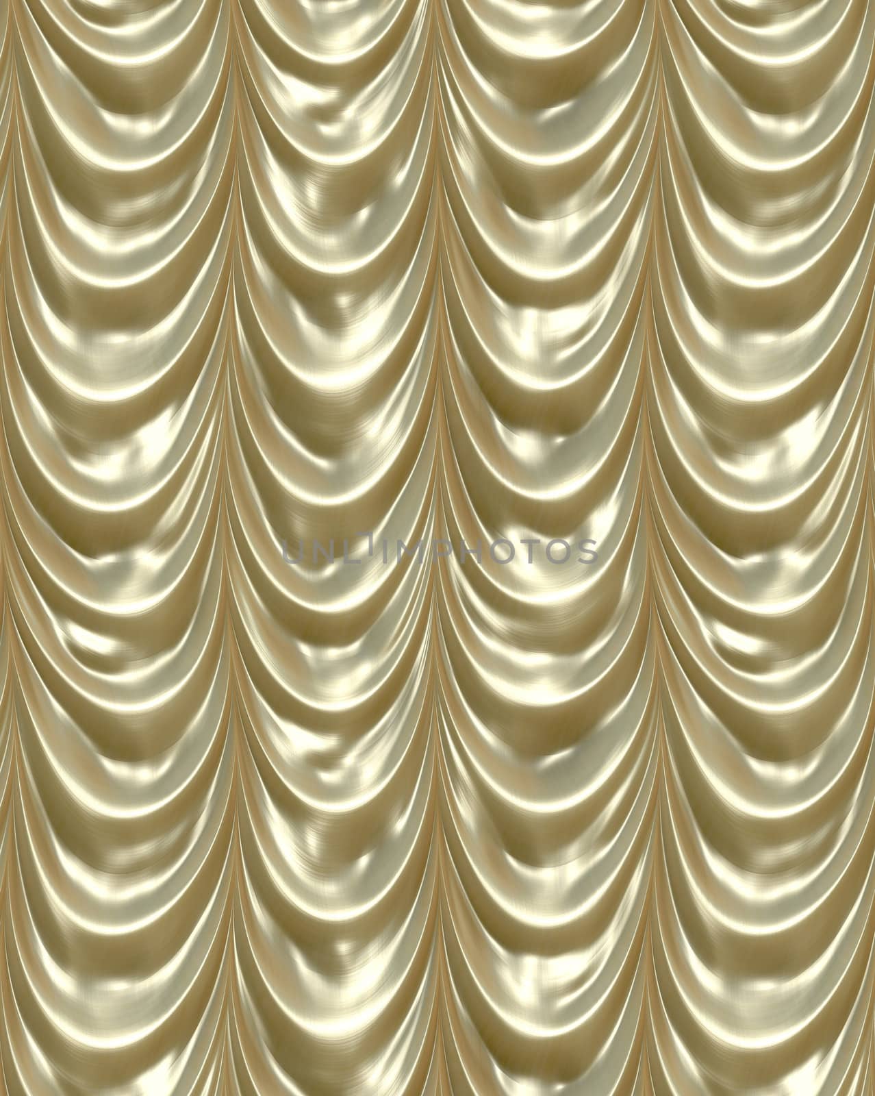 luxurious golden curtains draping down like in a theatre