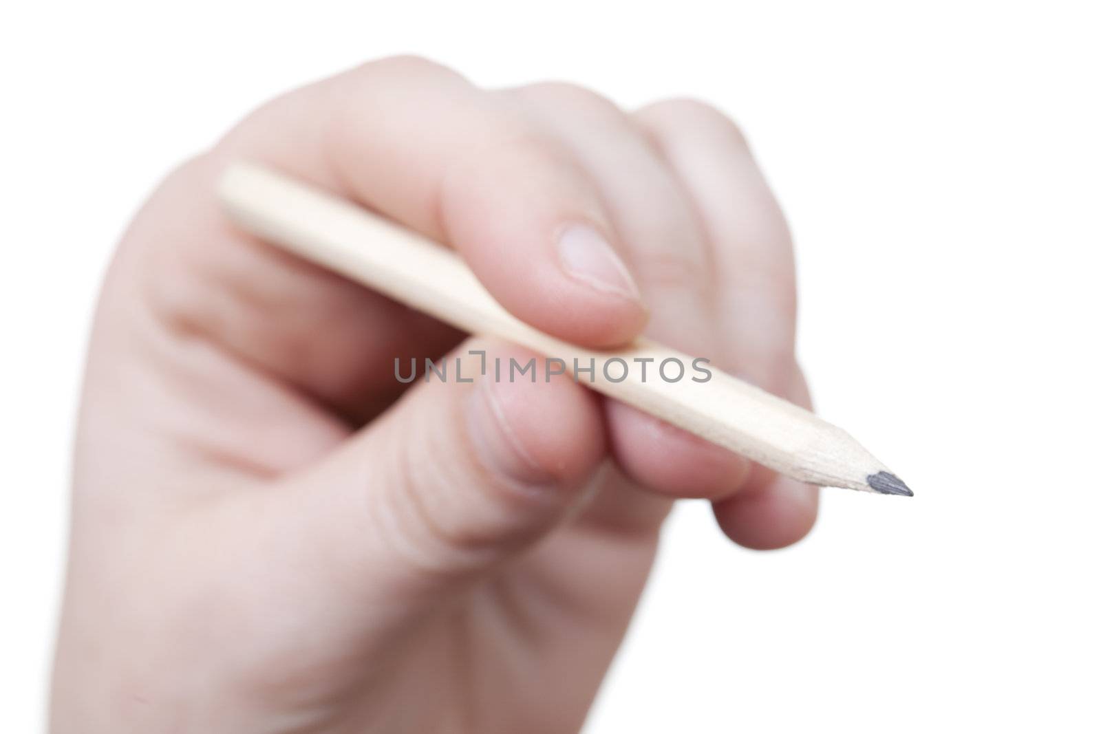 hand writting with a pen isolated on withe background