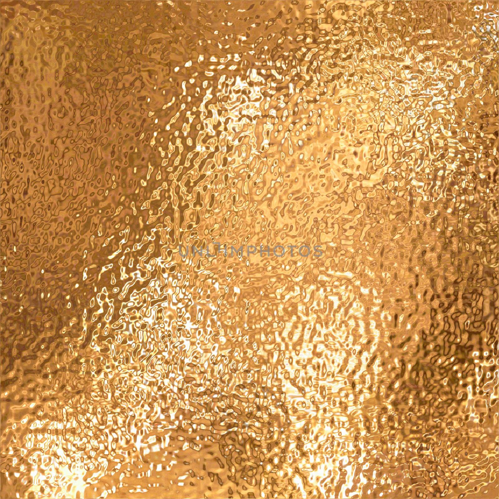a very large sheet of fine crinkled gold aluminium foil