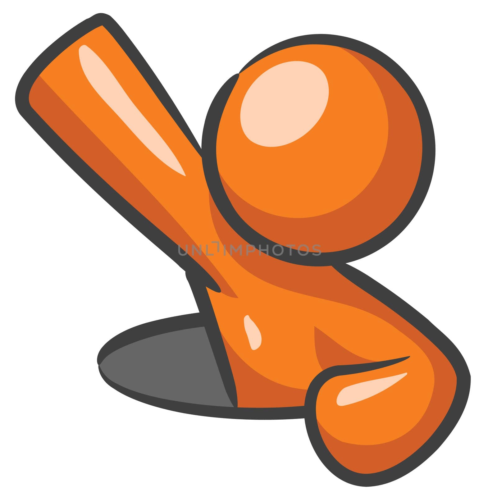 Design Mascot Waving from Hole by LeoBlanchette