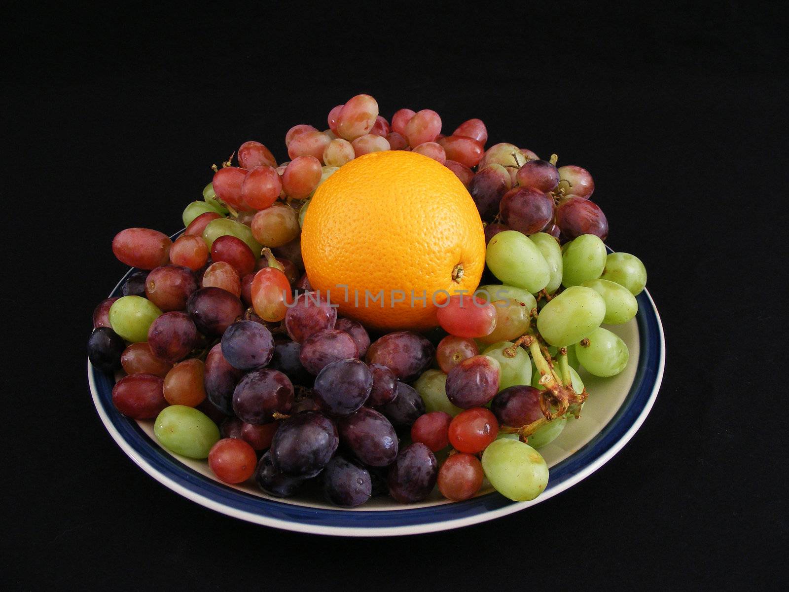 Orange and Grapes by pywrit