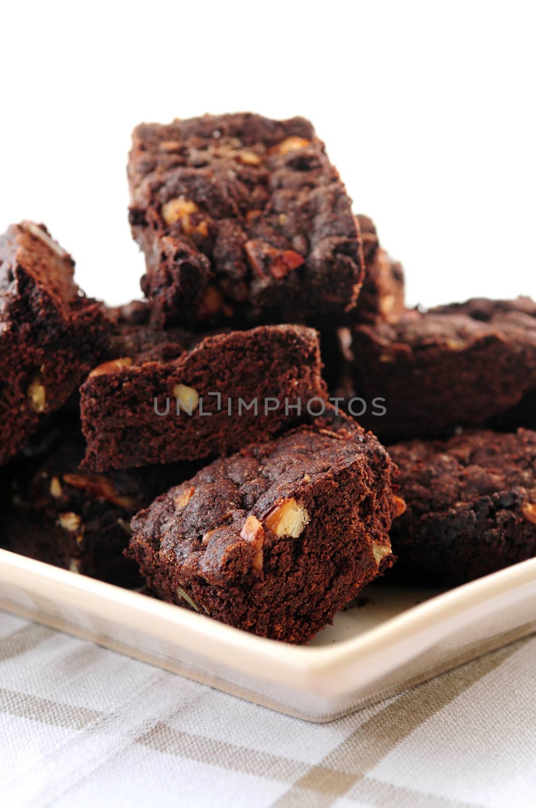 Homemade chocolate brownies by elenathewise