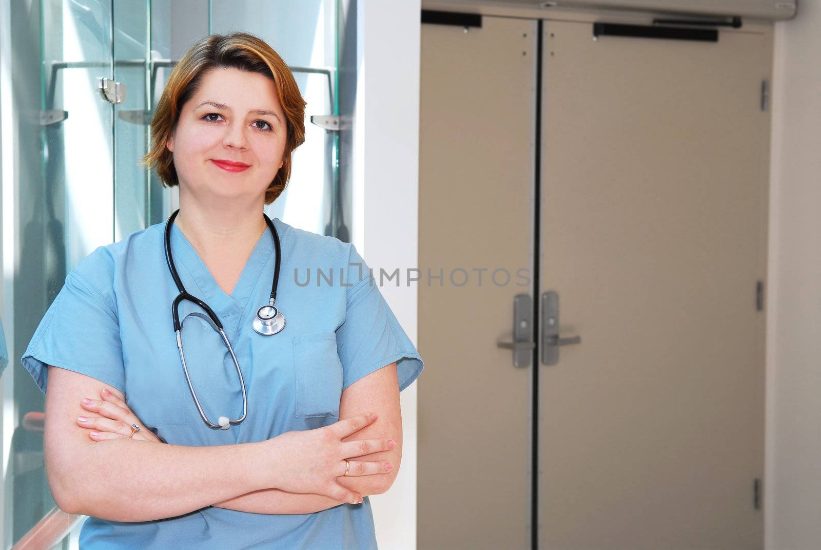 Portrait of a smiling nurse in a hospital