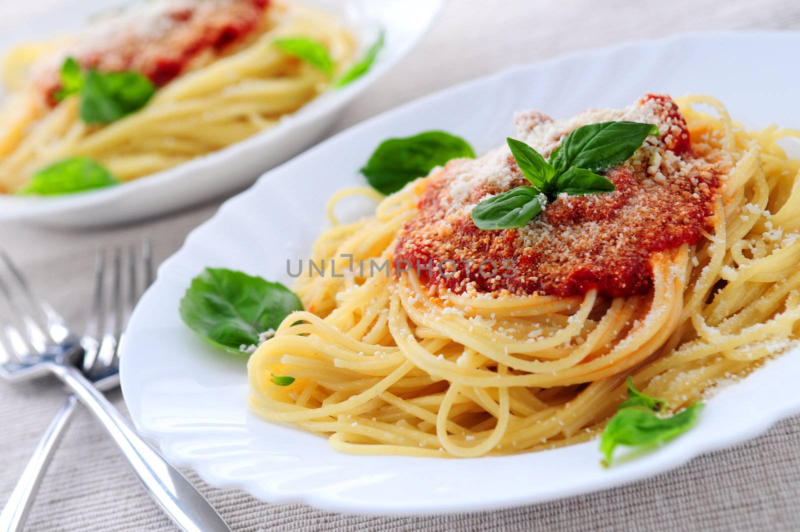 Pasta and tomato sauce by elenathewise