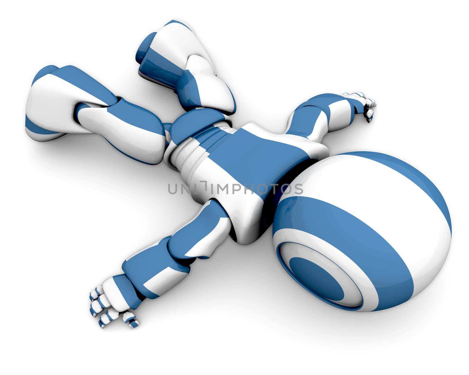 3d Robot Lying Down by LeoBlanchette