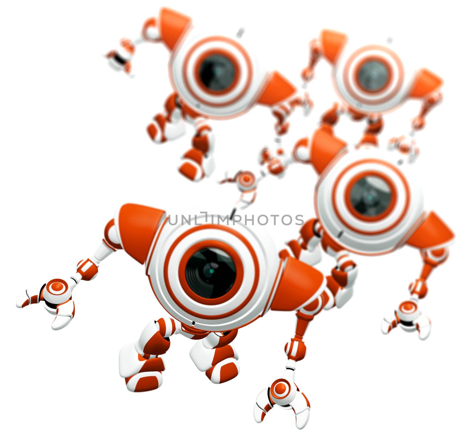 Group of Robots Looking Up DOF by LeoBlanchette