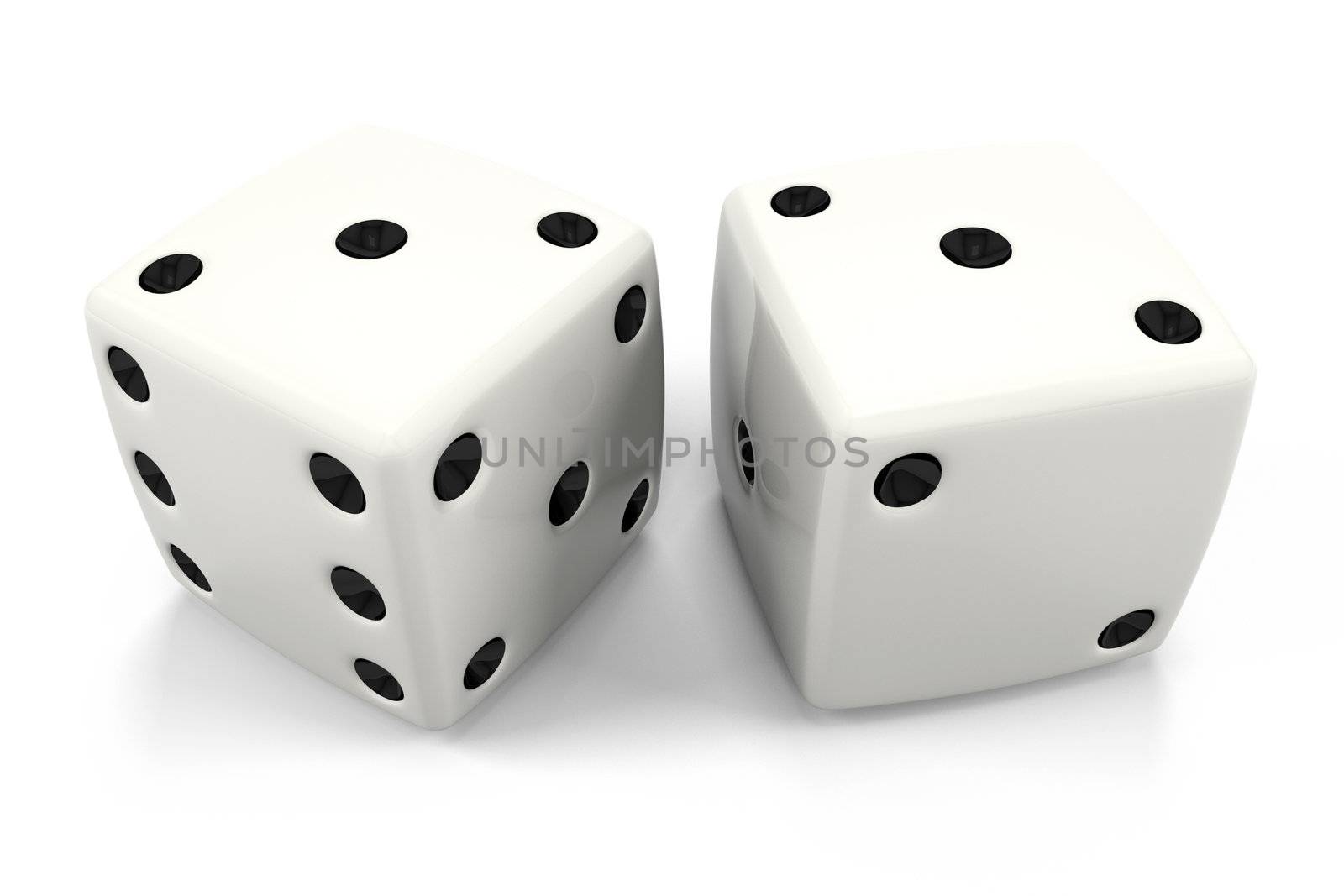 Two Dice by LeoBlanchette
