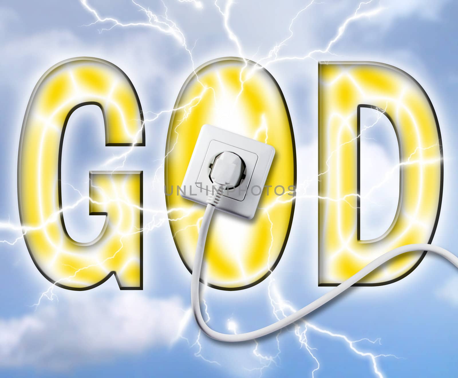 the power of god with white socket