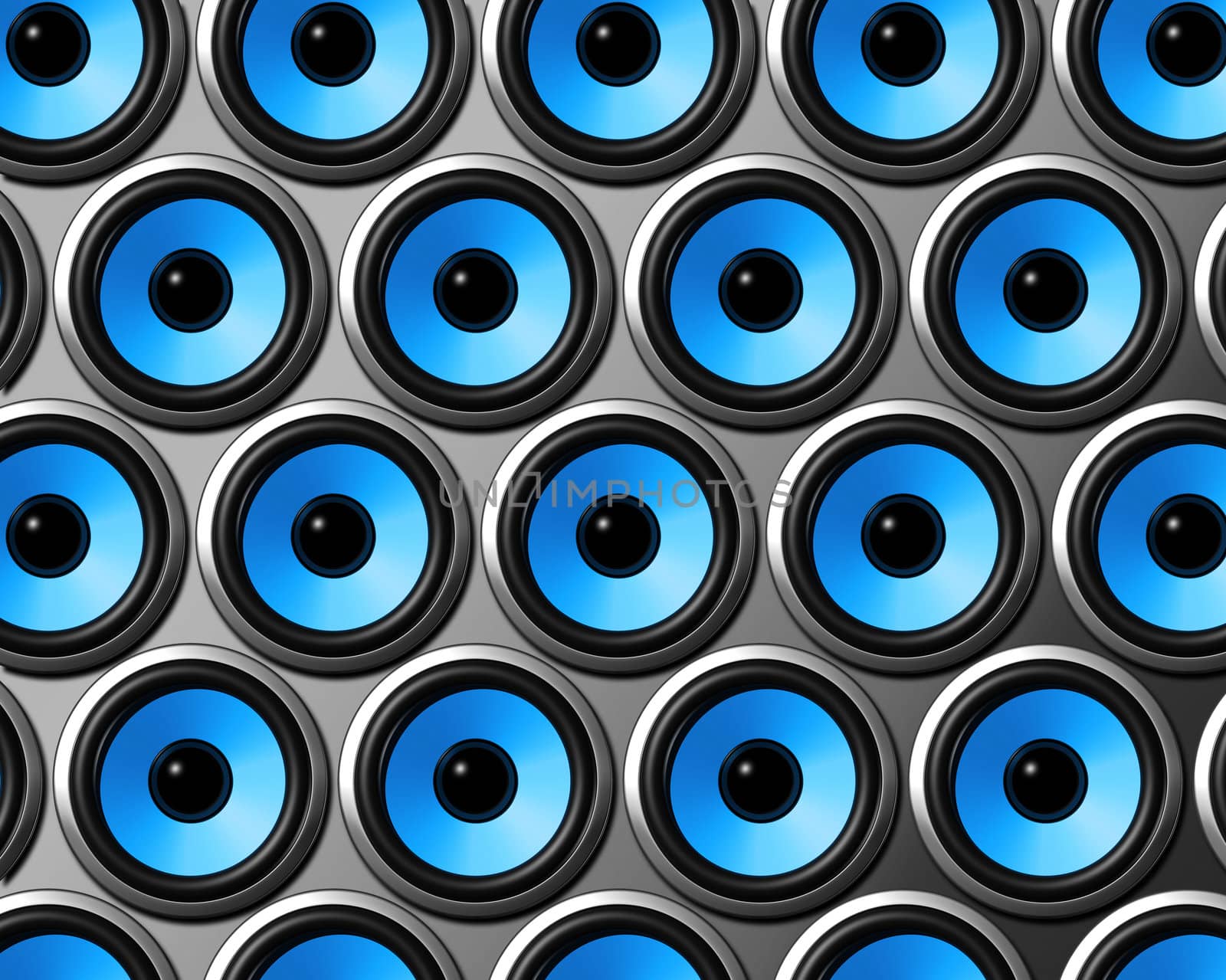 blue speakers wall by daboost