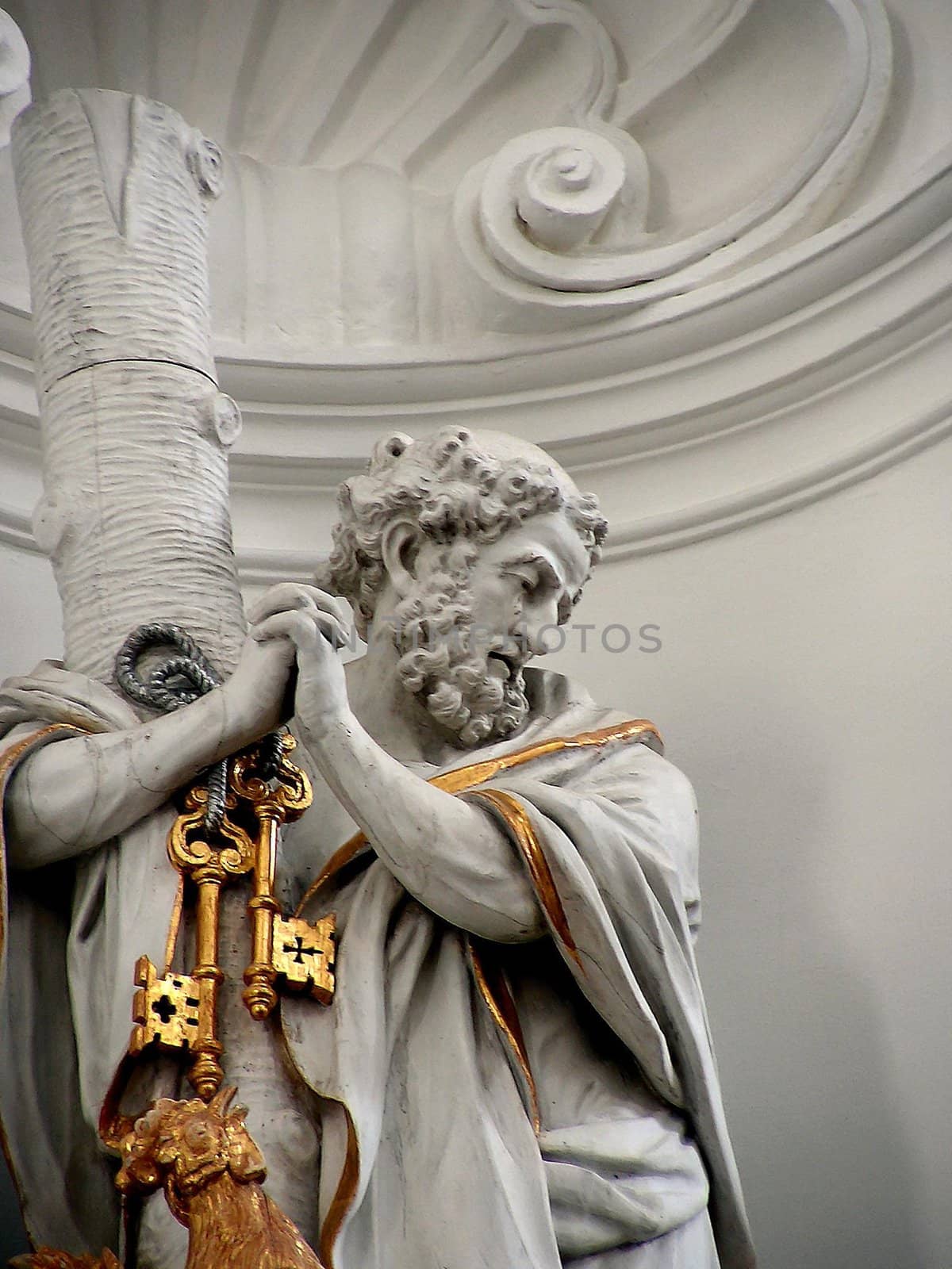 Details of Saint Peter sculpture