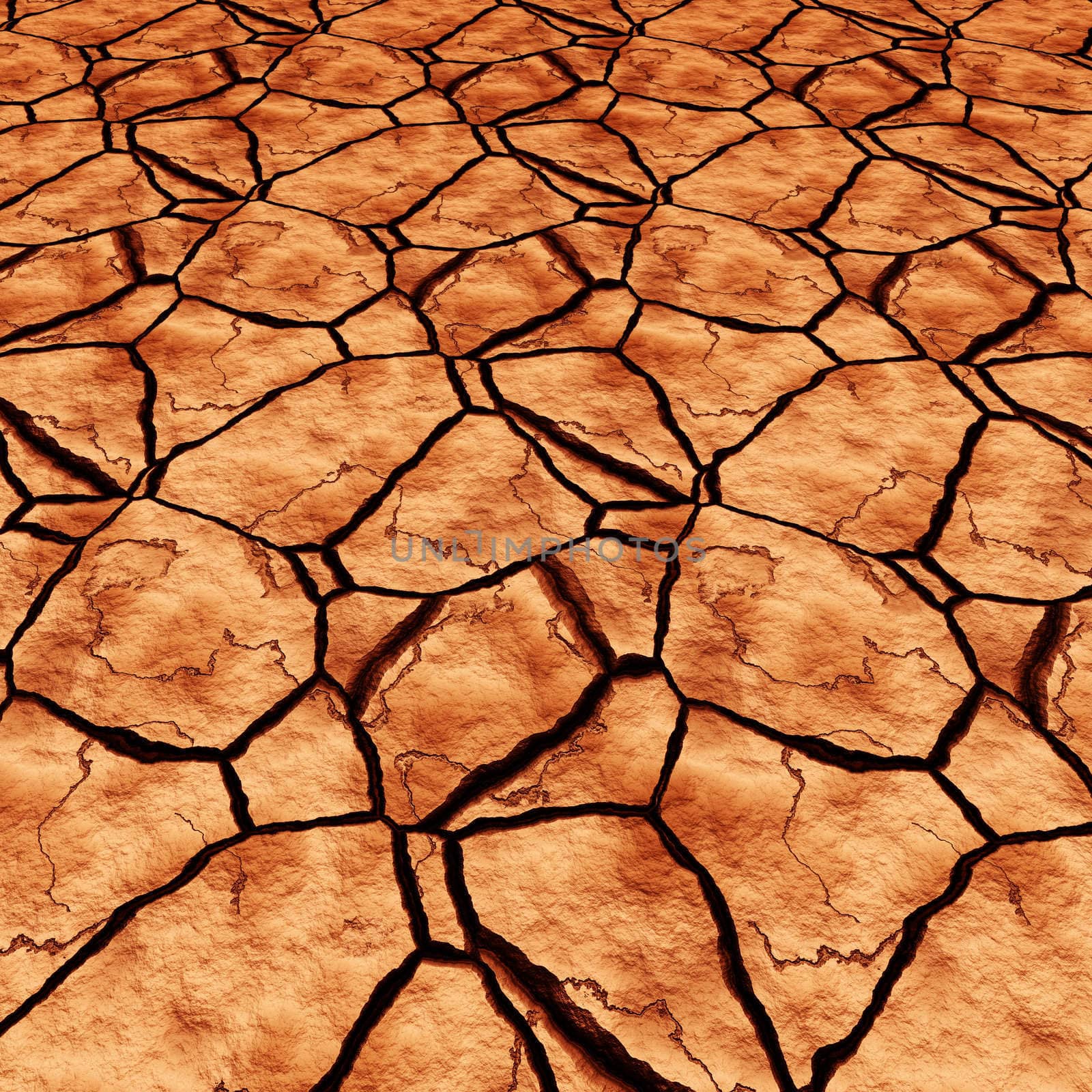 a large image of hot and dry cracked river or lake bed