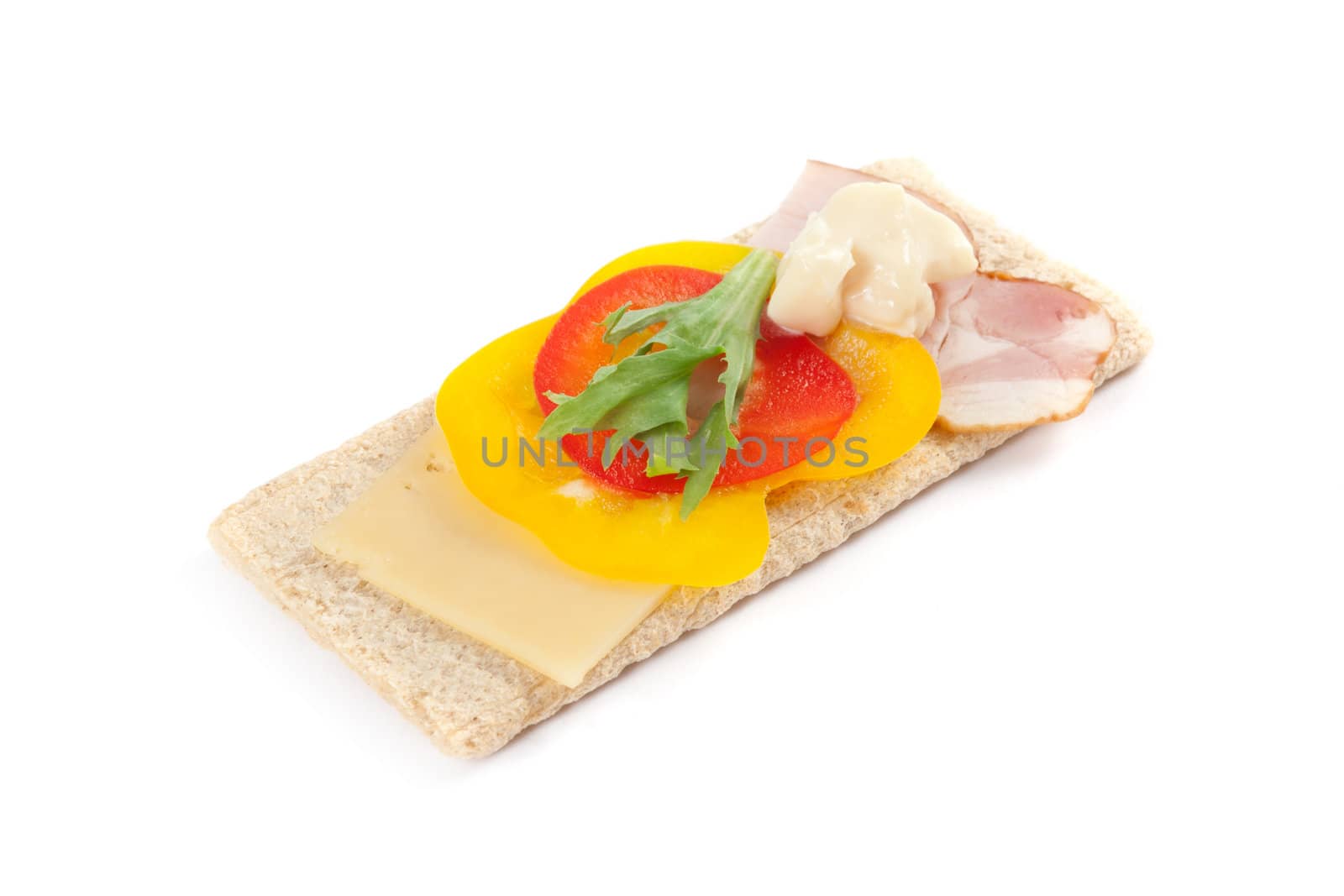 Dietetic sandwich crispbread healthy breakfast 