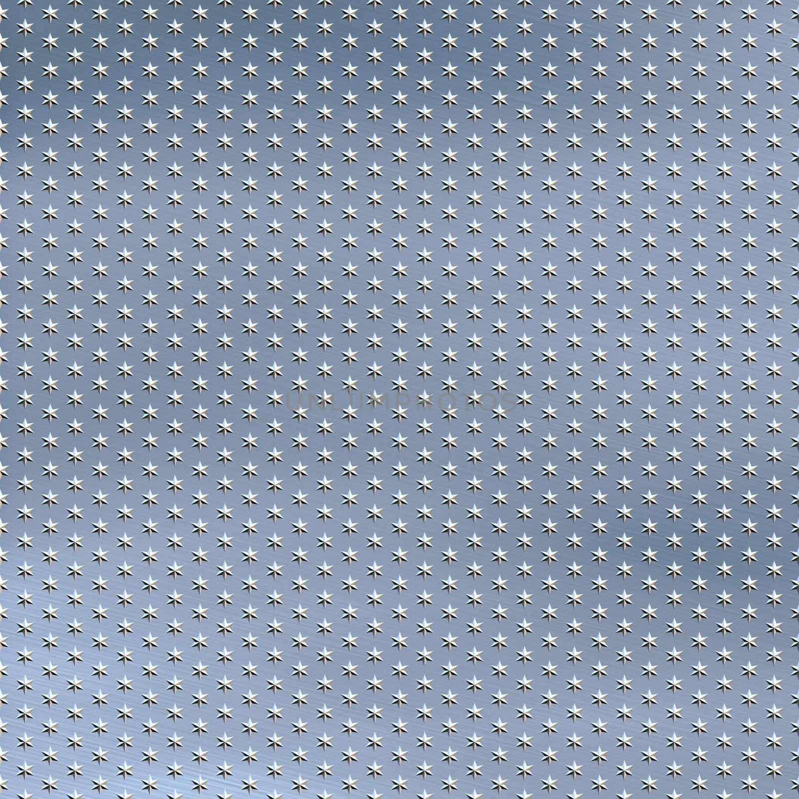 a large image of metallic stars on a lightly brushed metal background