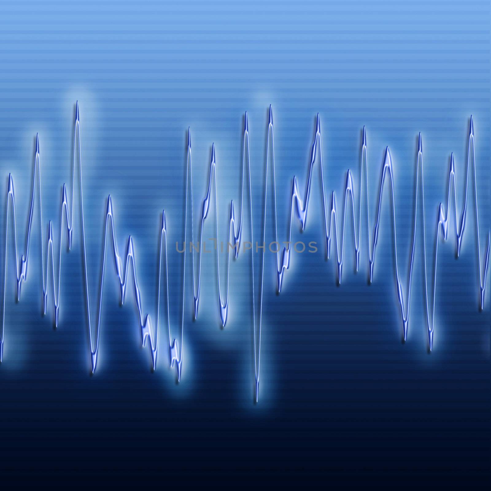 great image of very bright and glowing sound wave