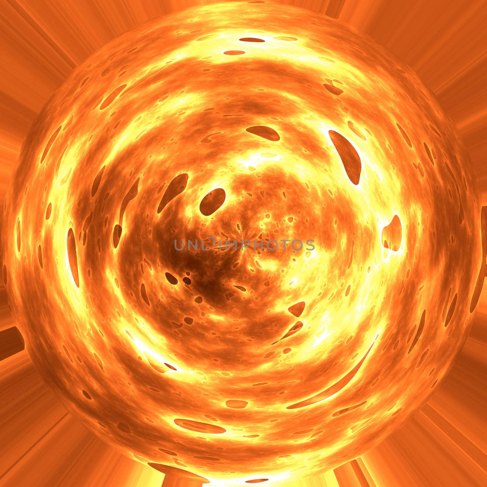 image of fire or burning planet or orb