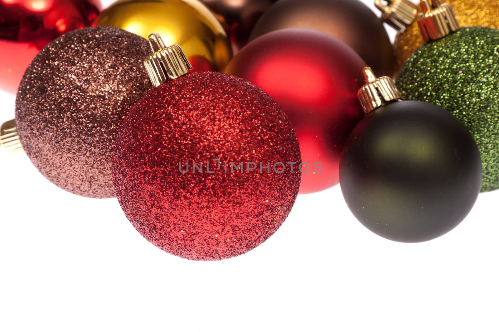 Christmas Decoration, photo on the white background 