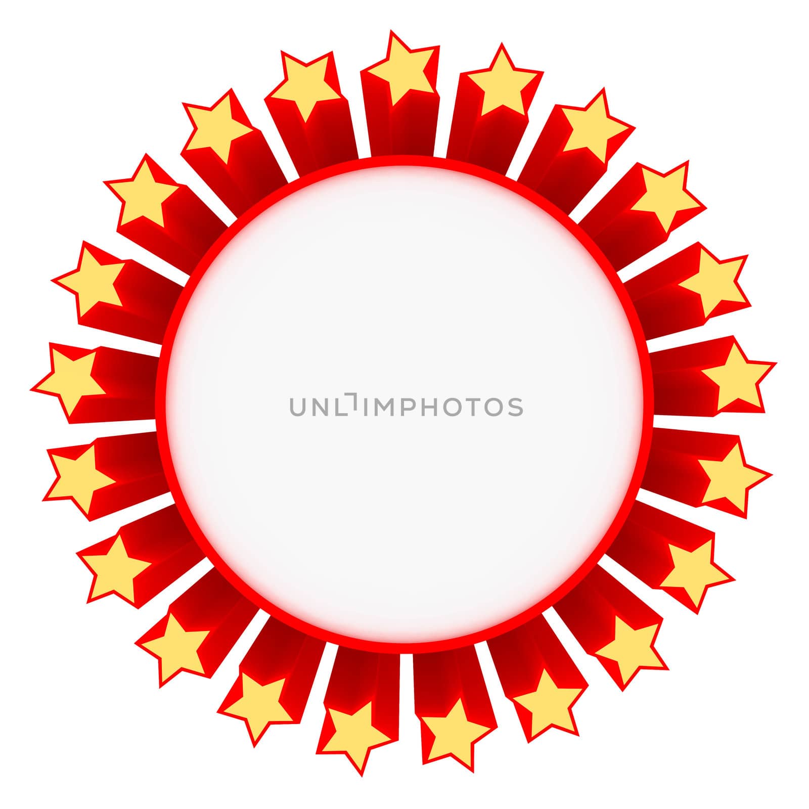 Star frame isolated on the white background