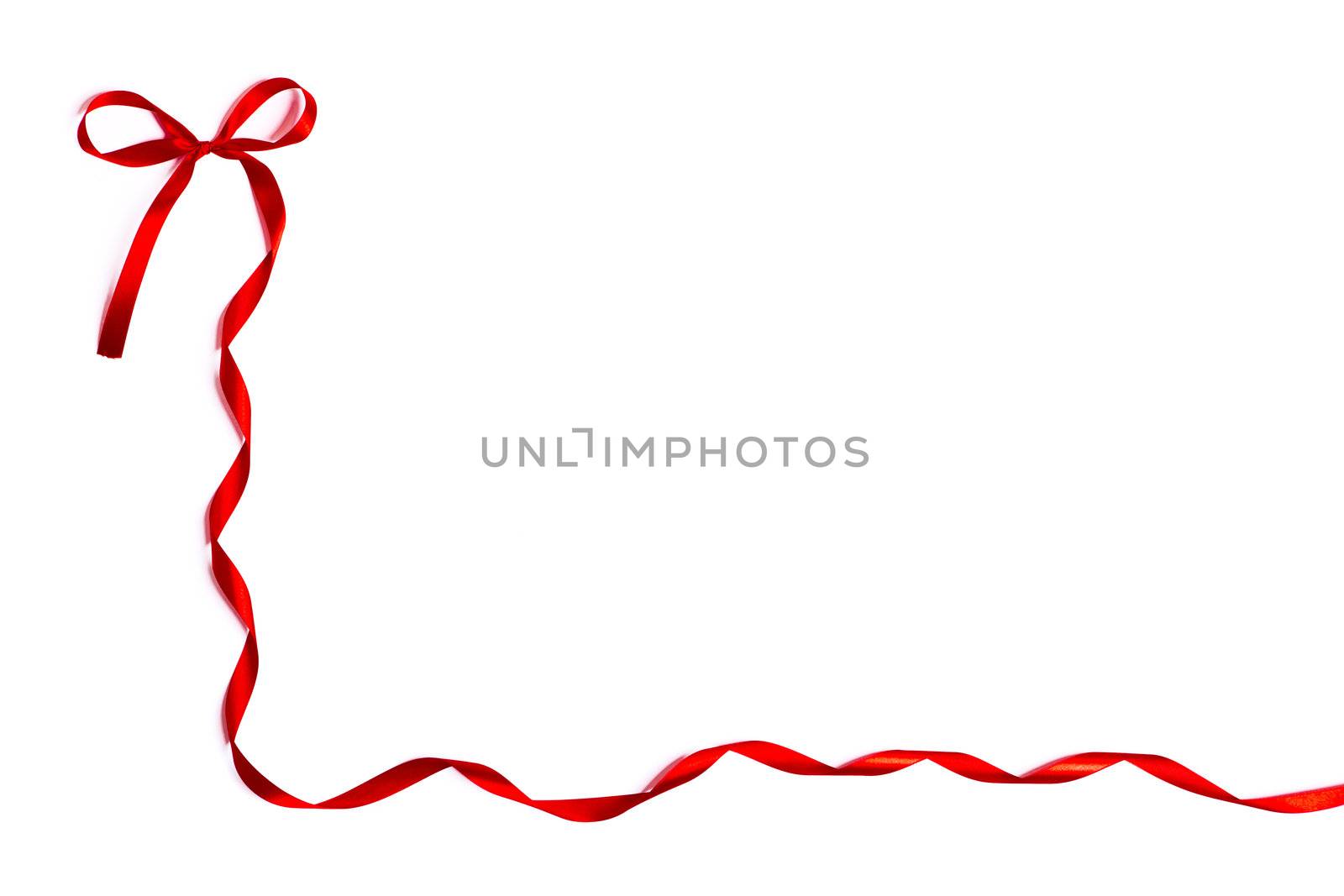 Red satin ribbon by Iko