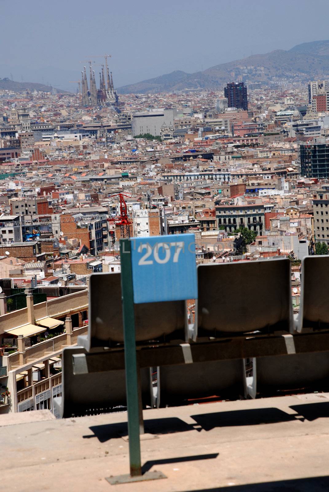 spectacular views of the city from a location in the mountains