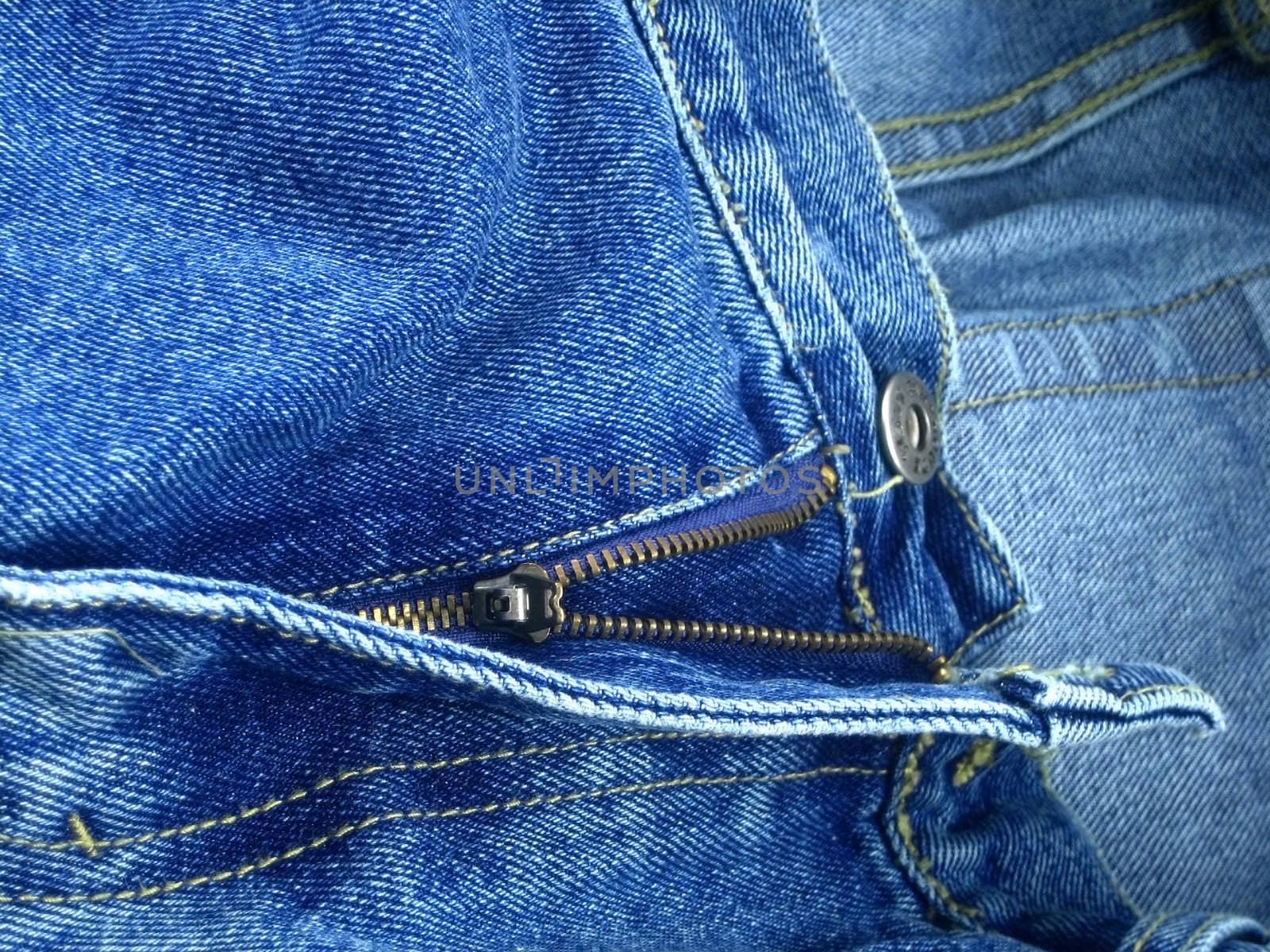 Details of blue jeans