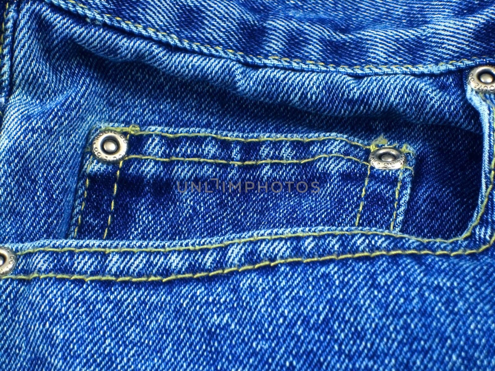 Details of blue jeans