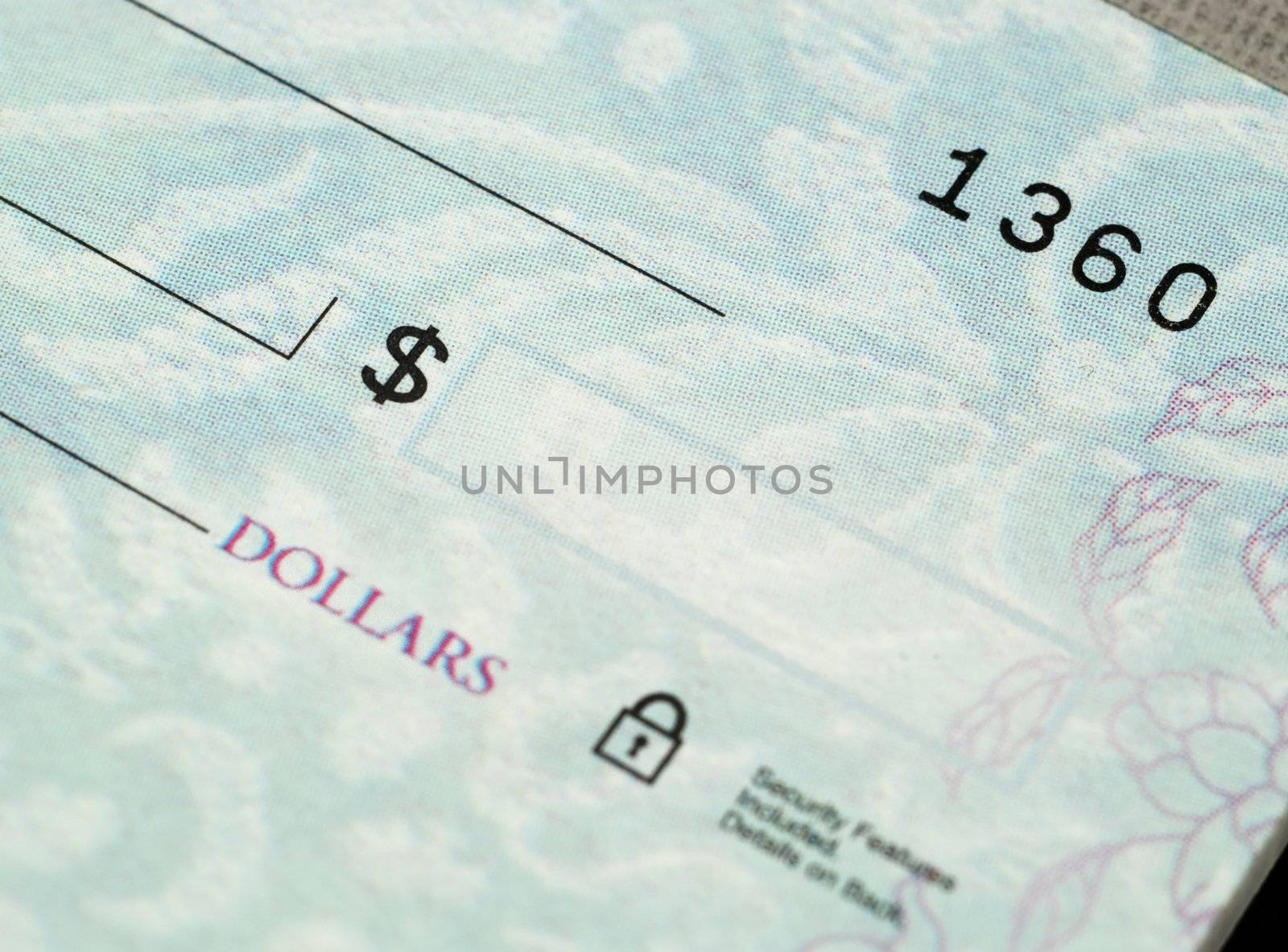 Stock pictures of checks used as a form of payment