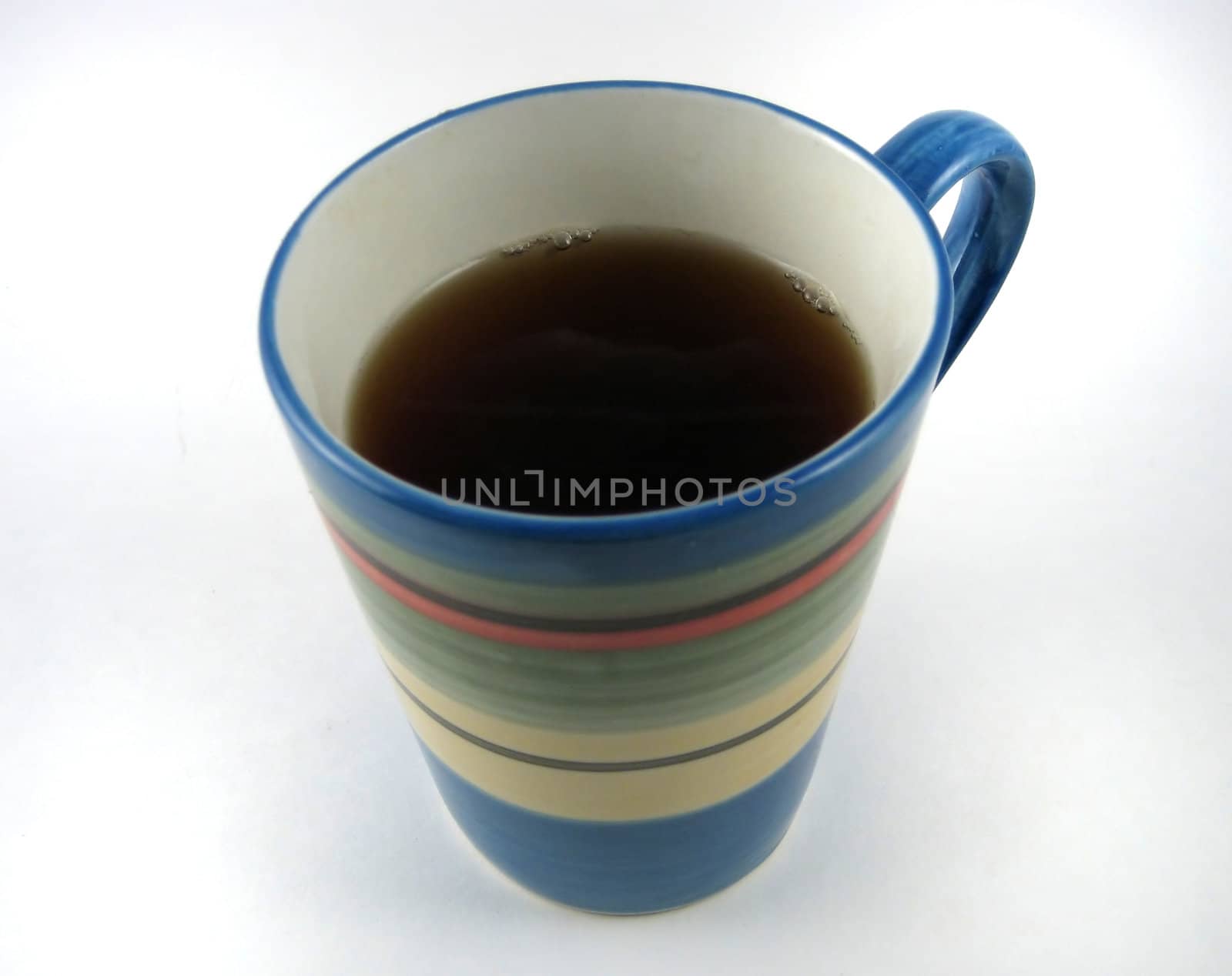 Pictures of a cup of coffee ready to be served in the morning