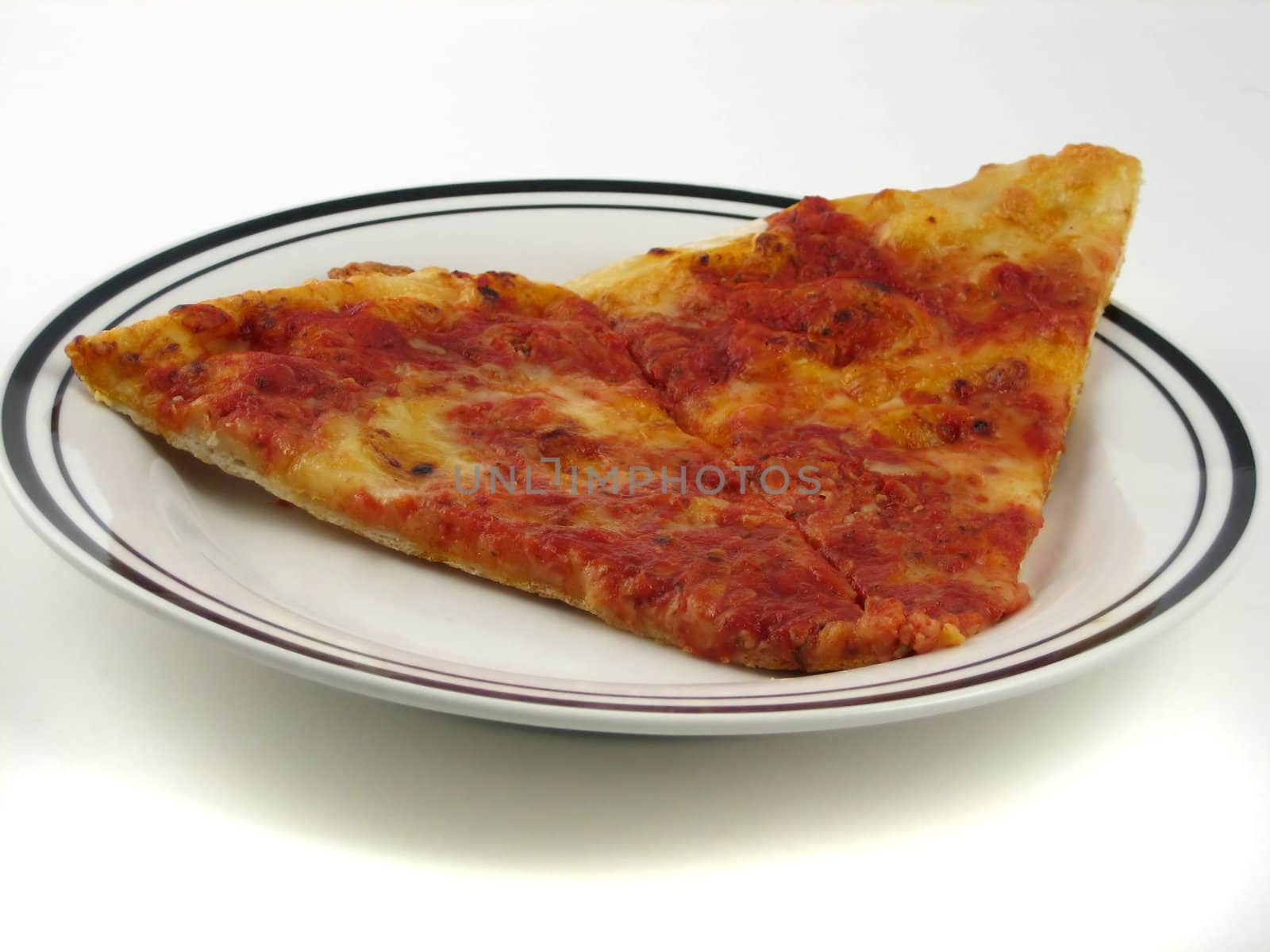 Pictures of pizza slices on a plate